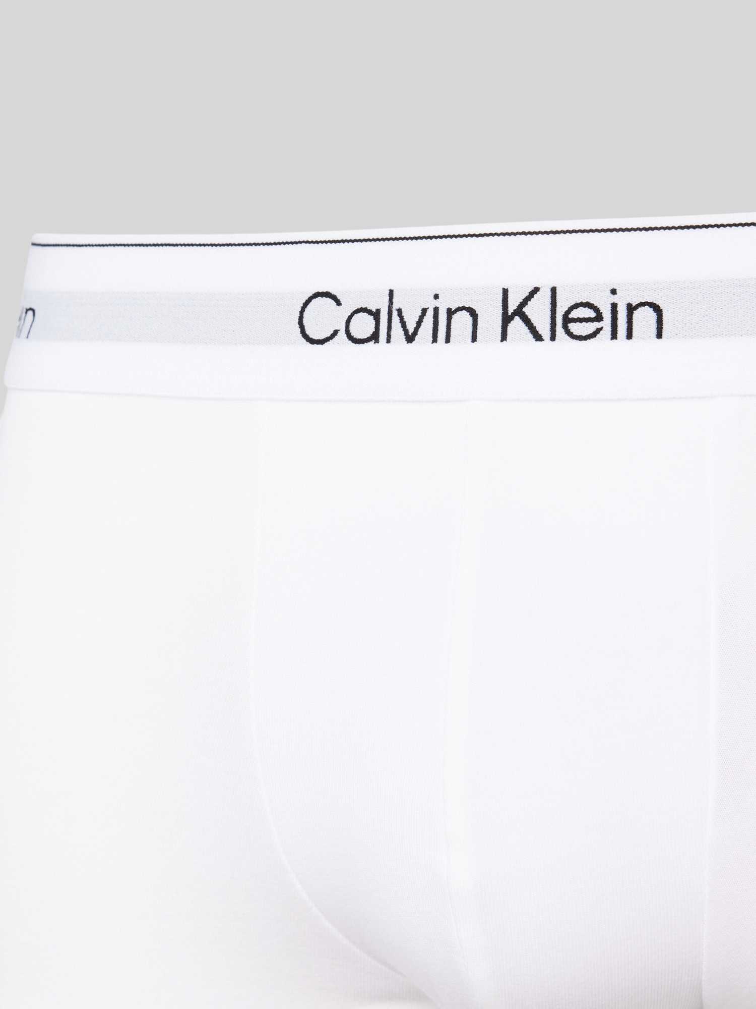Calvin Klein Underwear Herren Weiß Low Rise Trunk Icon Cotton Stretch 3-Pack - Bild 5