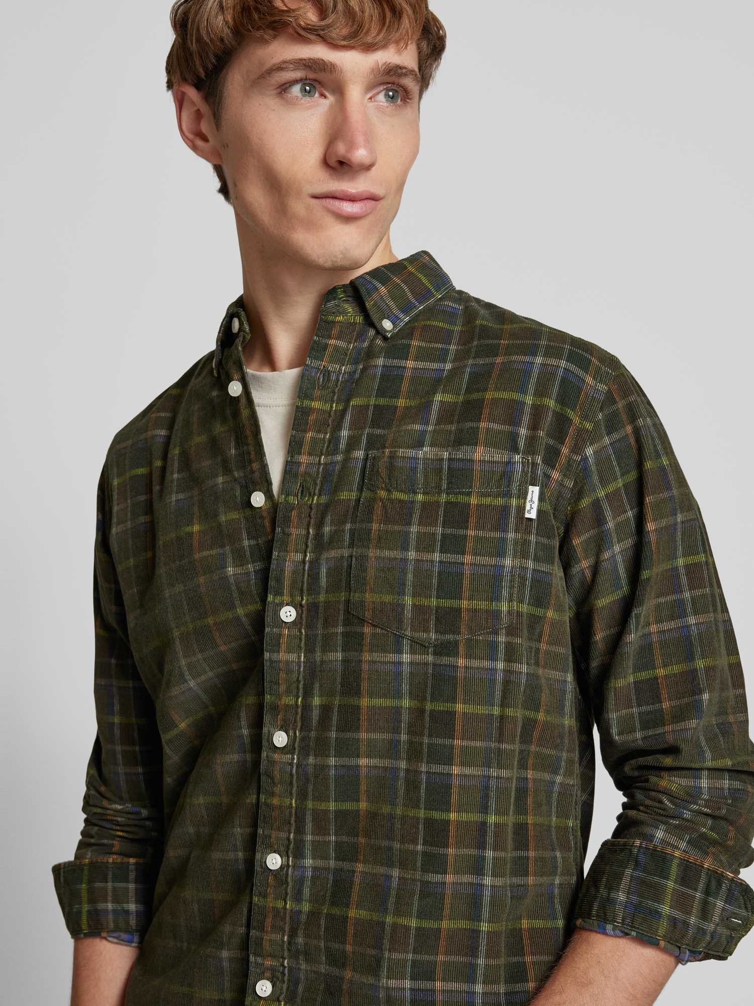 Pepe Jeans Herren Grün Für Pm308721 Max Es Hemd (S), Lässig, Baumwolle, Langarm - Bild 4