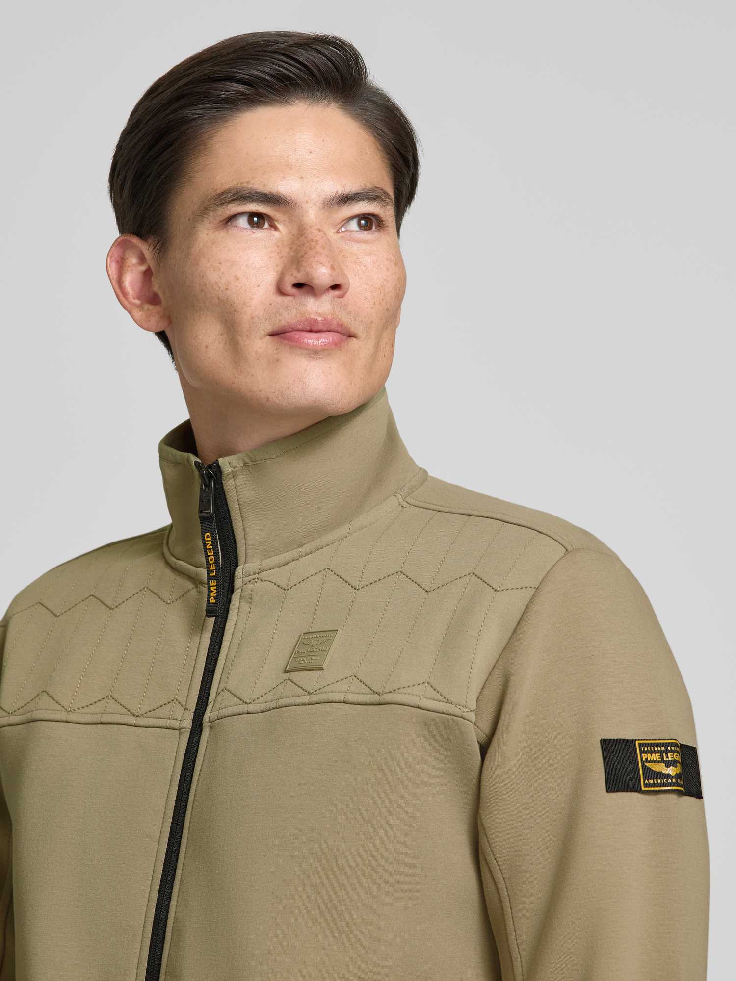 Pme-Legend Herren Beige Sweatjacke Pme Legend, Gr. L, (Overland Trek), Sweatware, Obermaterial: 80% Baumwolle, 15% Polyester, 5% Elasthan, Gemustert, Normal - Bild 6