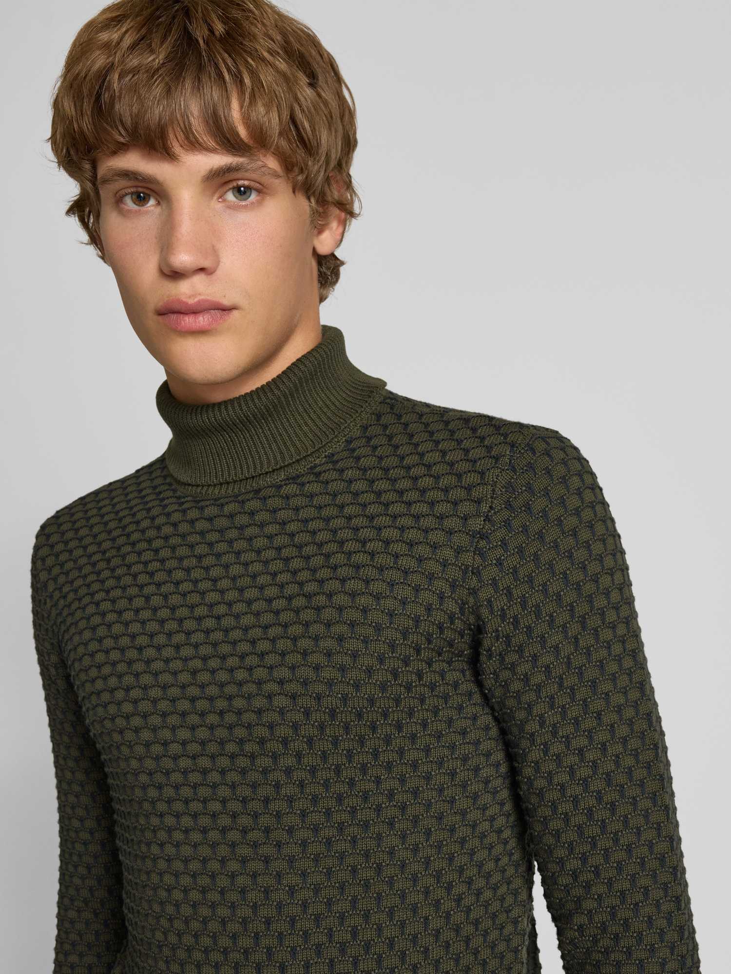 Blend Herren Grün Pullover Mit Rollkragen Dong - Bild 3
