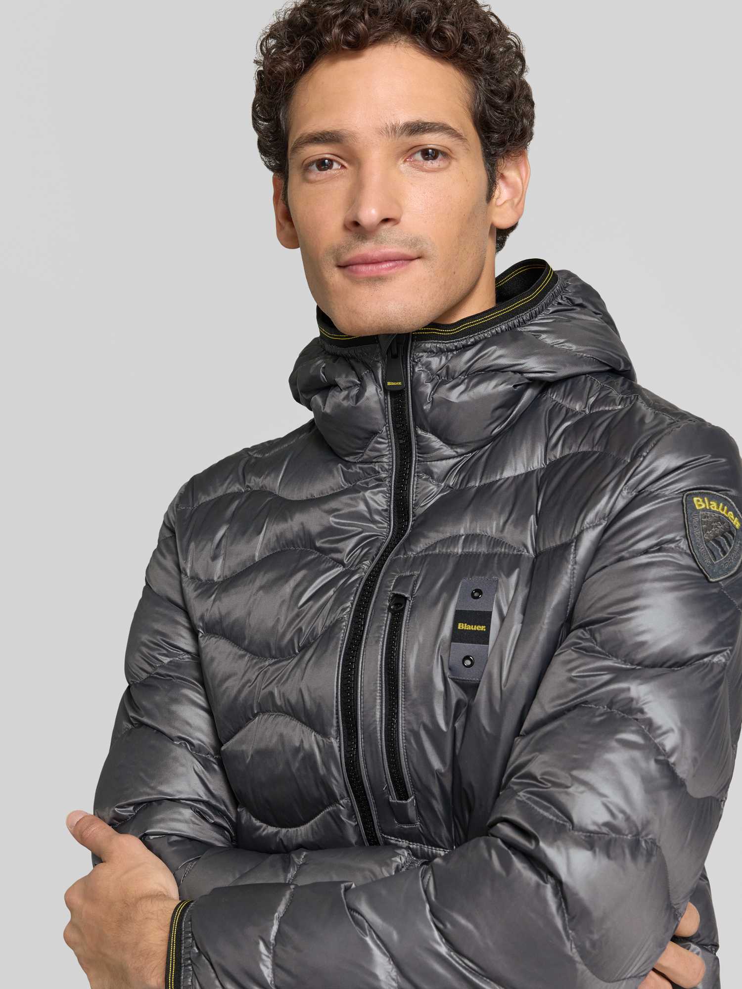 Blauer Herren Grau Für 26Wbluc03064 E Gesteppte Jacke Wave (L), Lässig, Polyamid - Bild 6