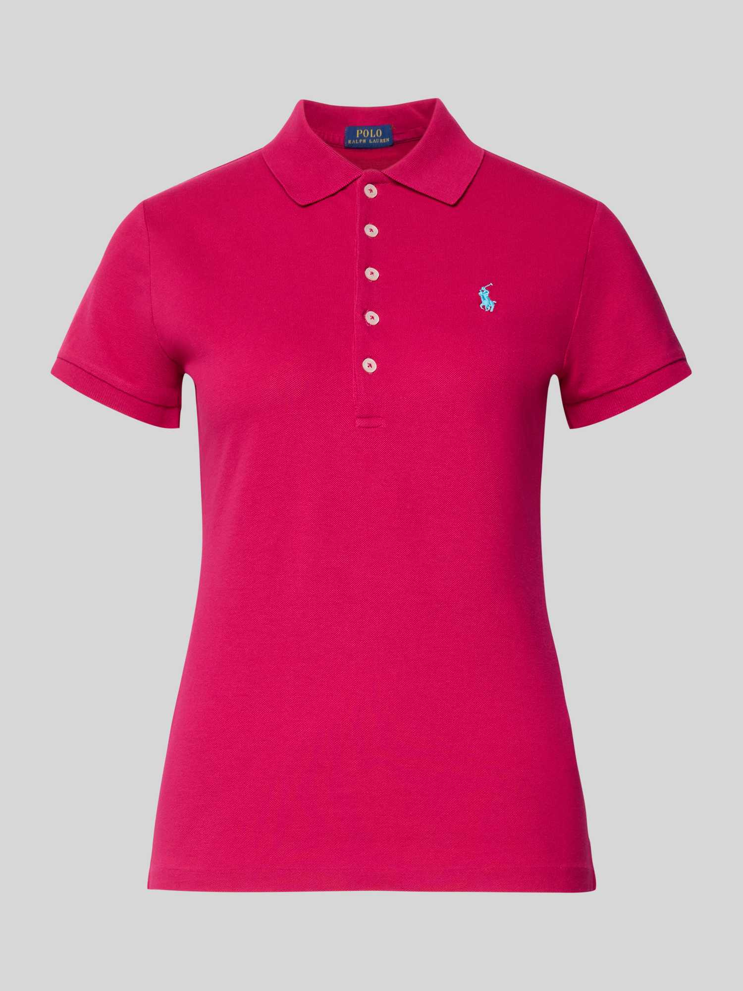 Slim fit Poloshirt van Katoenmix
