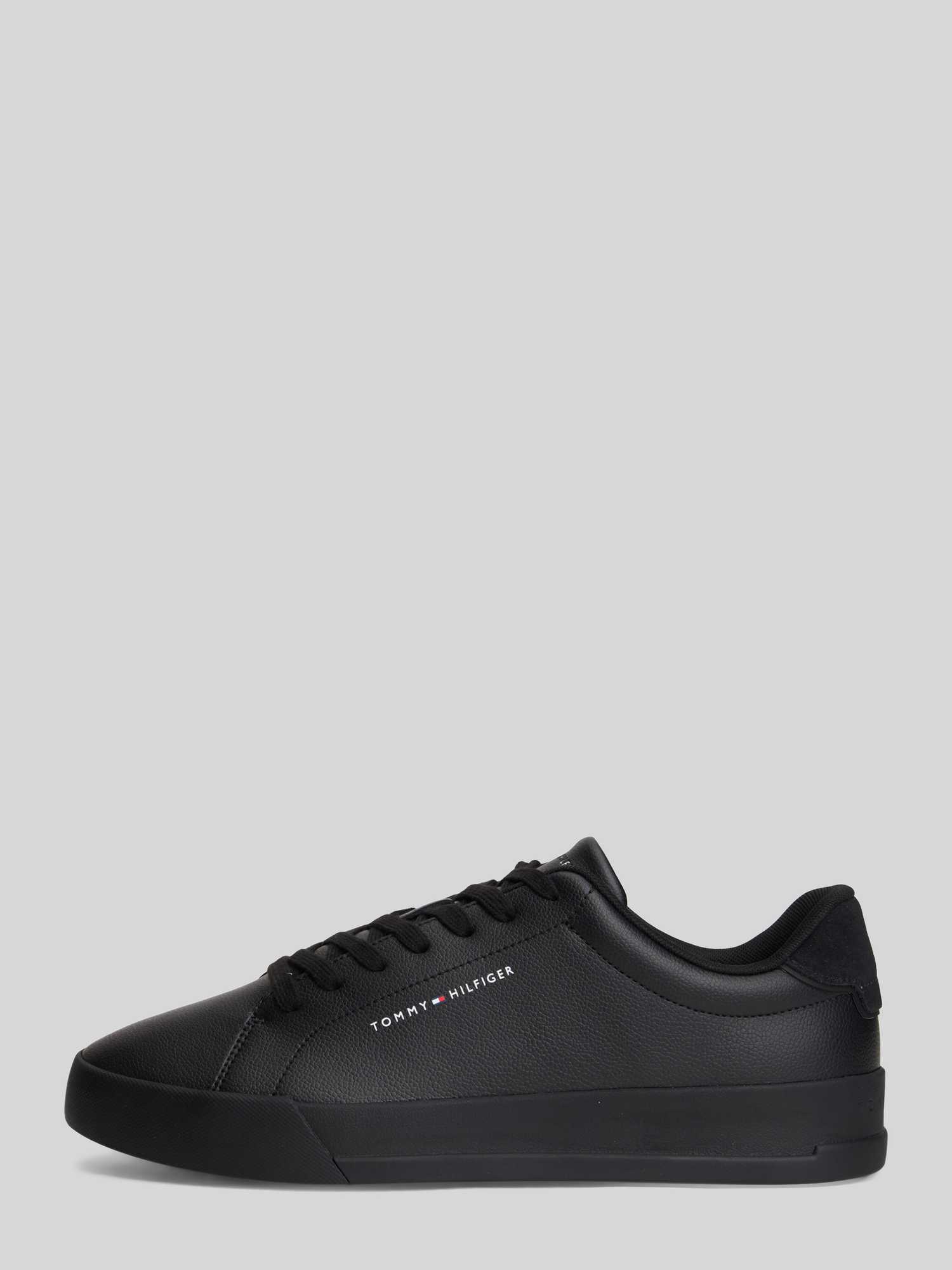 VAN GRAAF Tommy Hilfiger Herren Schwarz Sneaker Aus Leder Größe 46 - Image 4