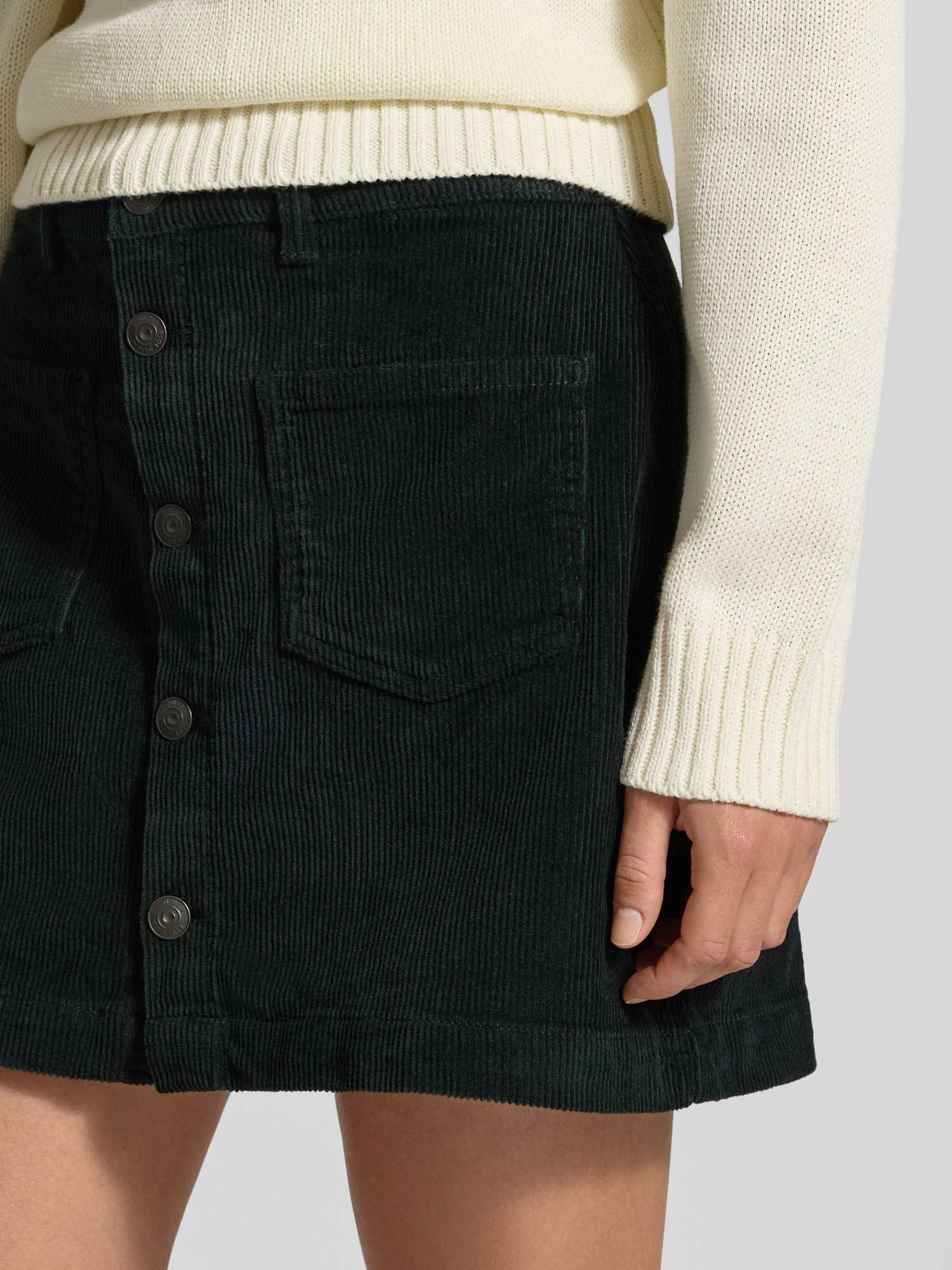 Only Damen Grün Gables Cordrock "Onlamazing Hw Cord Skirt" Baumwollmischung von Baur - Bild 3