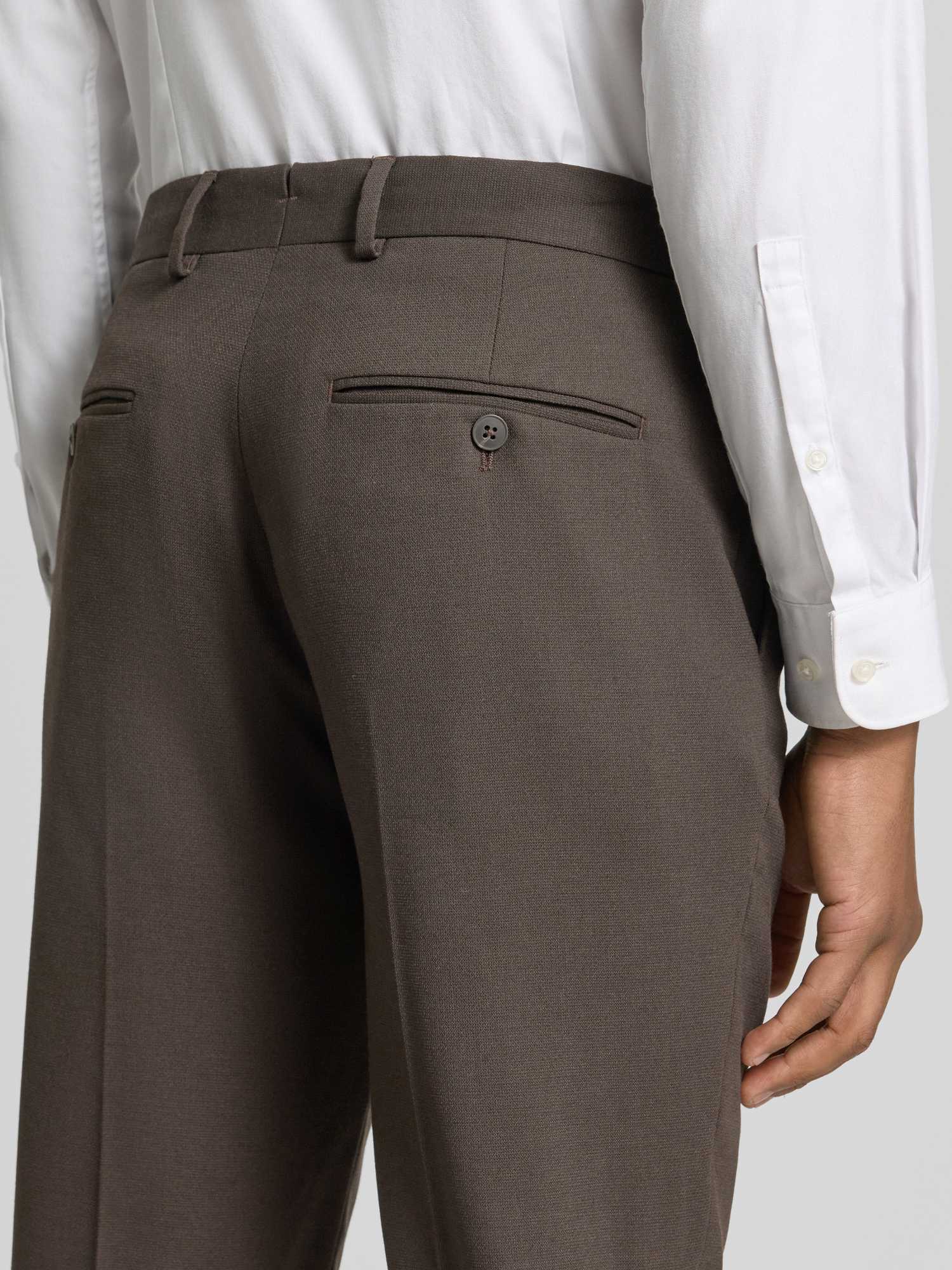 Selected Herren Braun Slim-Fit-Hose Aus Wollmix In - Bild 5