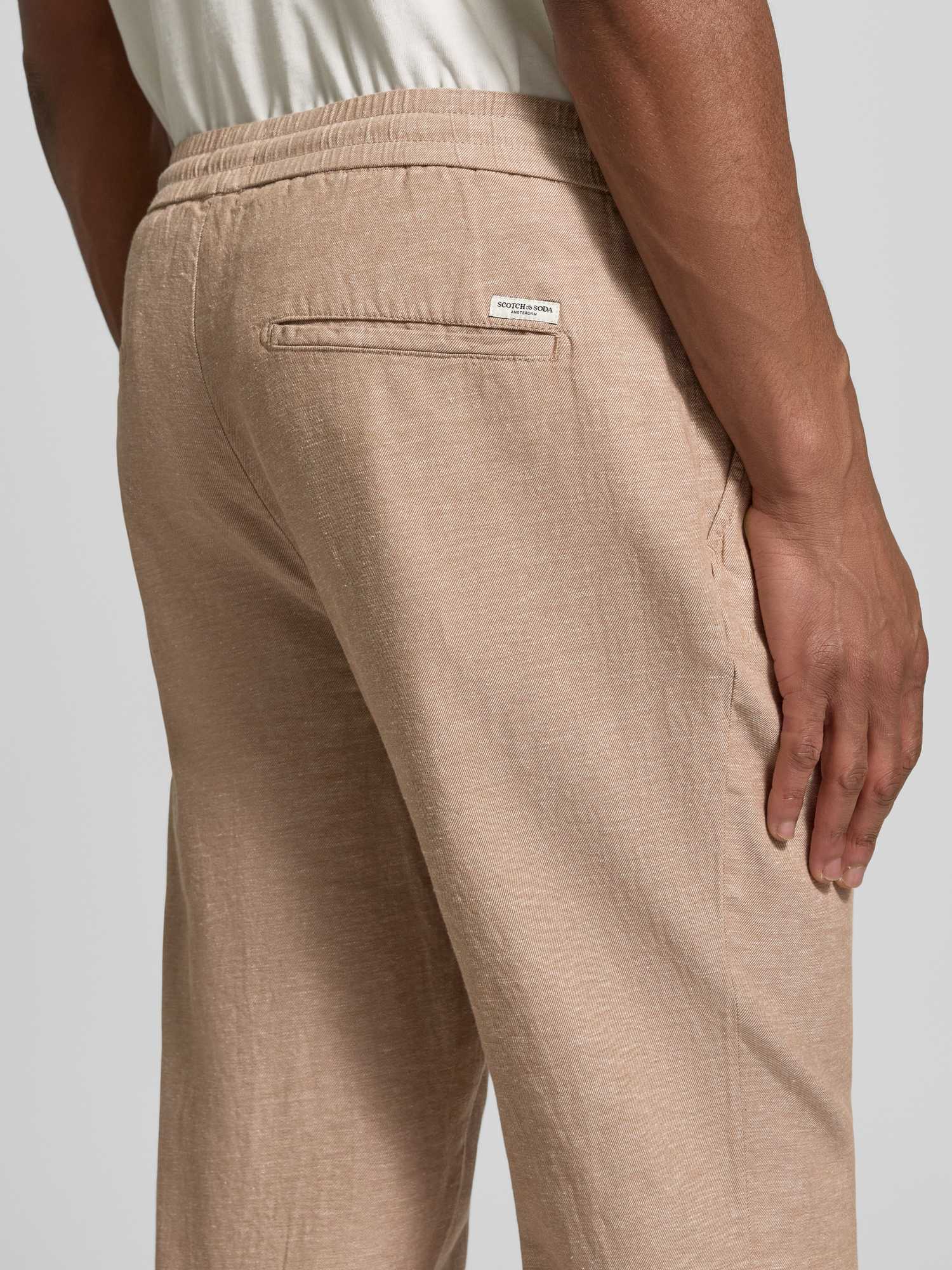 Scotch & Soda Herren gerade geschnittene Hose Leinen-Mix Hellbraun Größe 32/32 - Bild 4