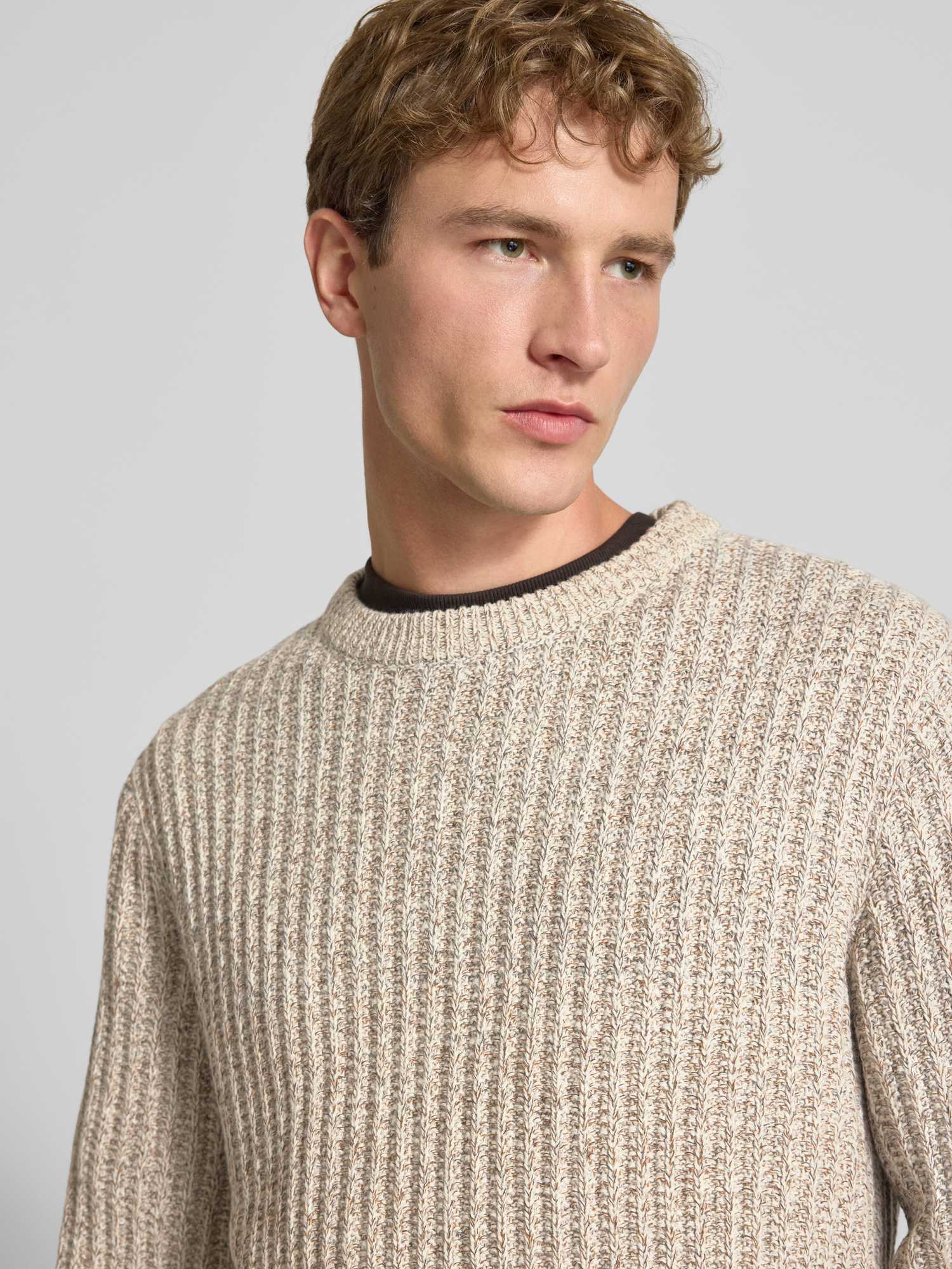 Jack&Jones - Jjjaxon Knit Crew Neck Weiß - Gr. - Xl - Bild 3