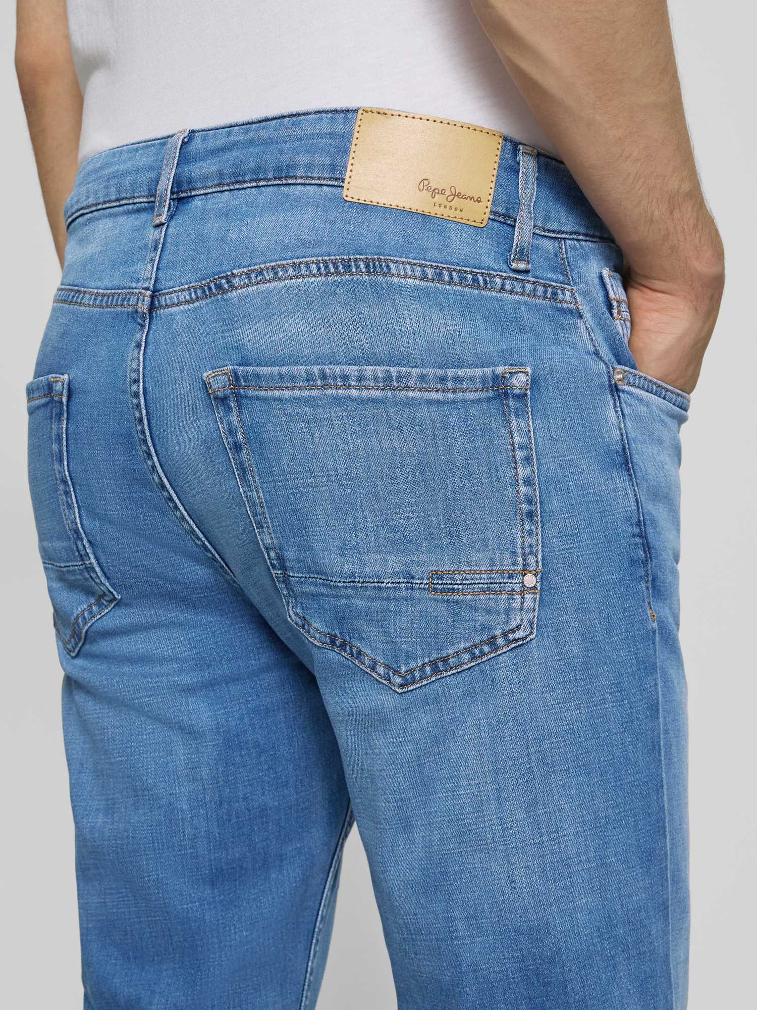 Pepe Jeans Herren Blau Für Pm20845333ab Gerade Jeans Cash Sommer (36/32), Lässig, Baumwolle, Denim - Bild 7