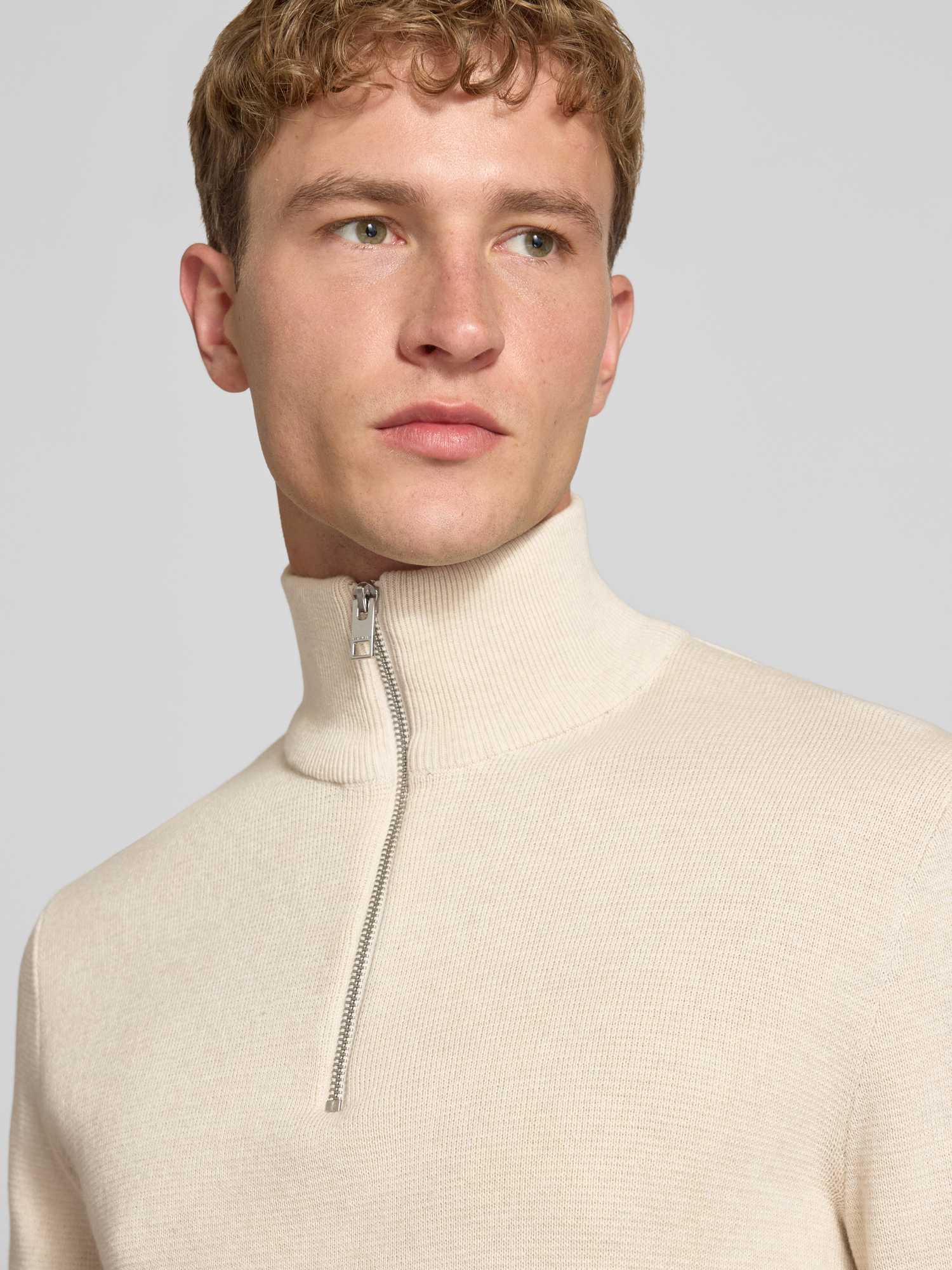 Jack & Jones Premium Herren Troyer Beige Gr. Extra Groß - Bild 9