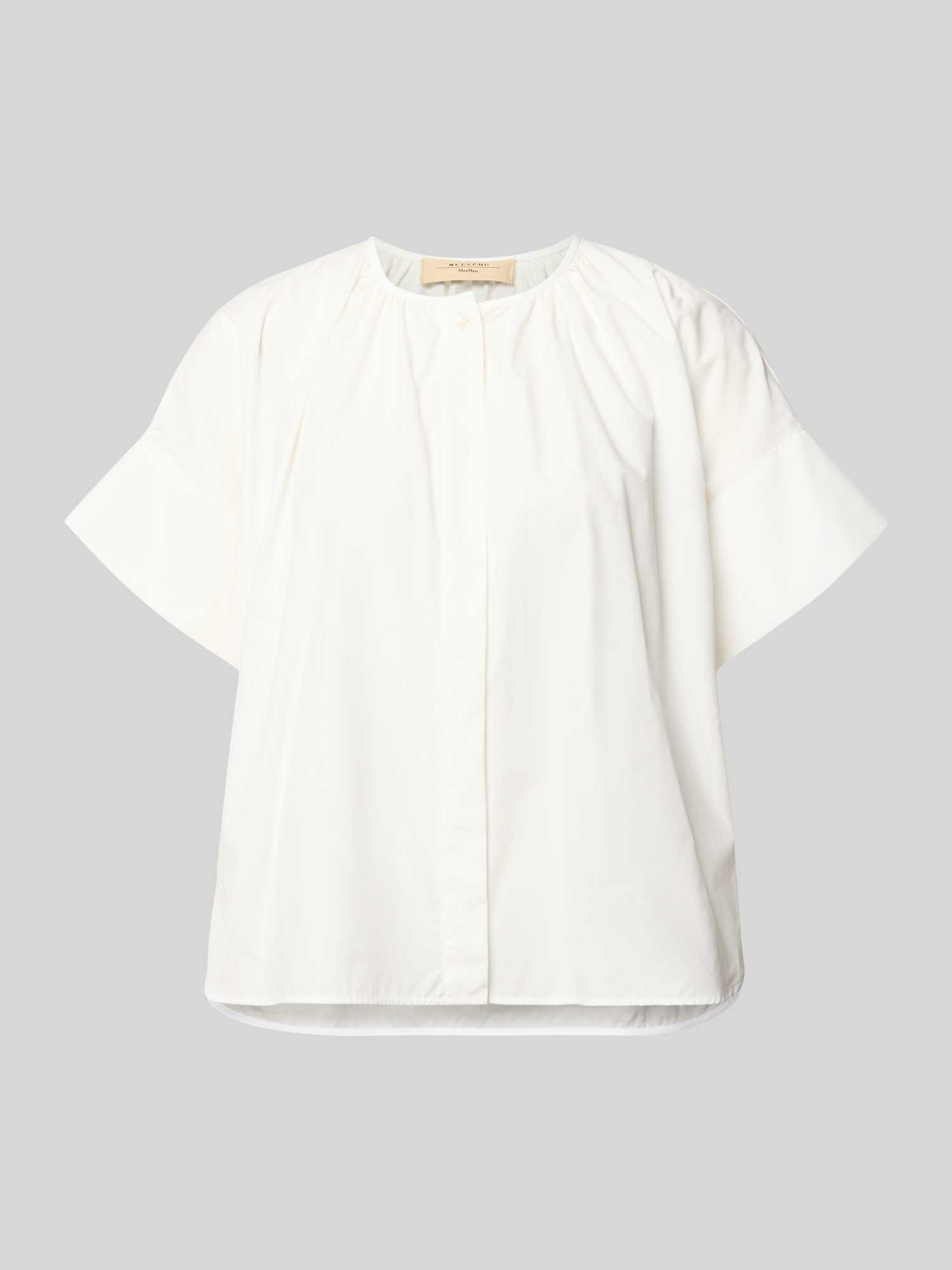 Weekend Max Mara Dames Blouses Korte Mouw In Wit/Beige Maat 42 