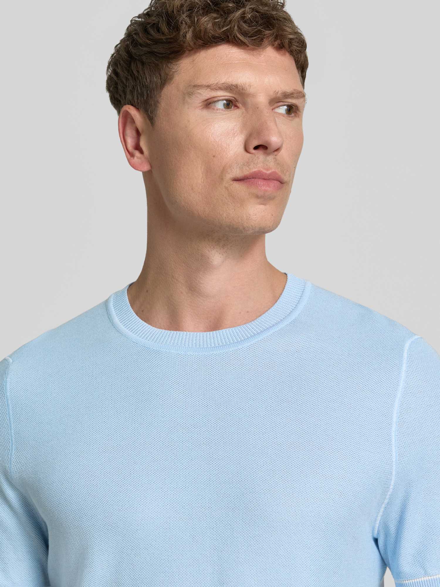 Boss Herren Hellblau T-Shirt H-Nalon Regular Fit - Bild 2