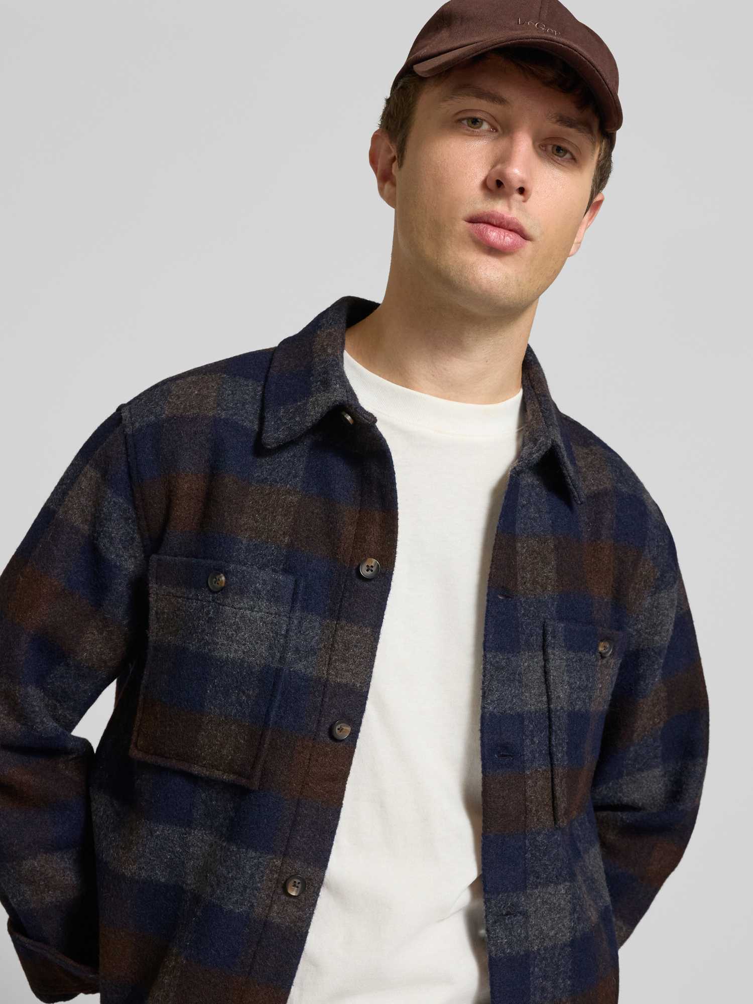 Pepe Jeans Flanellhemd für Herren in Jeansblau, Größe S aus Wollmischgewebe - Bild 2