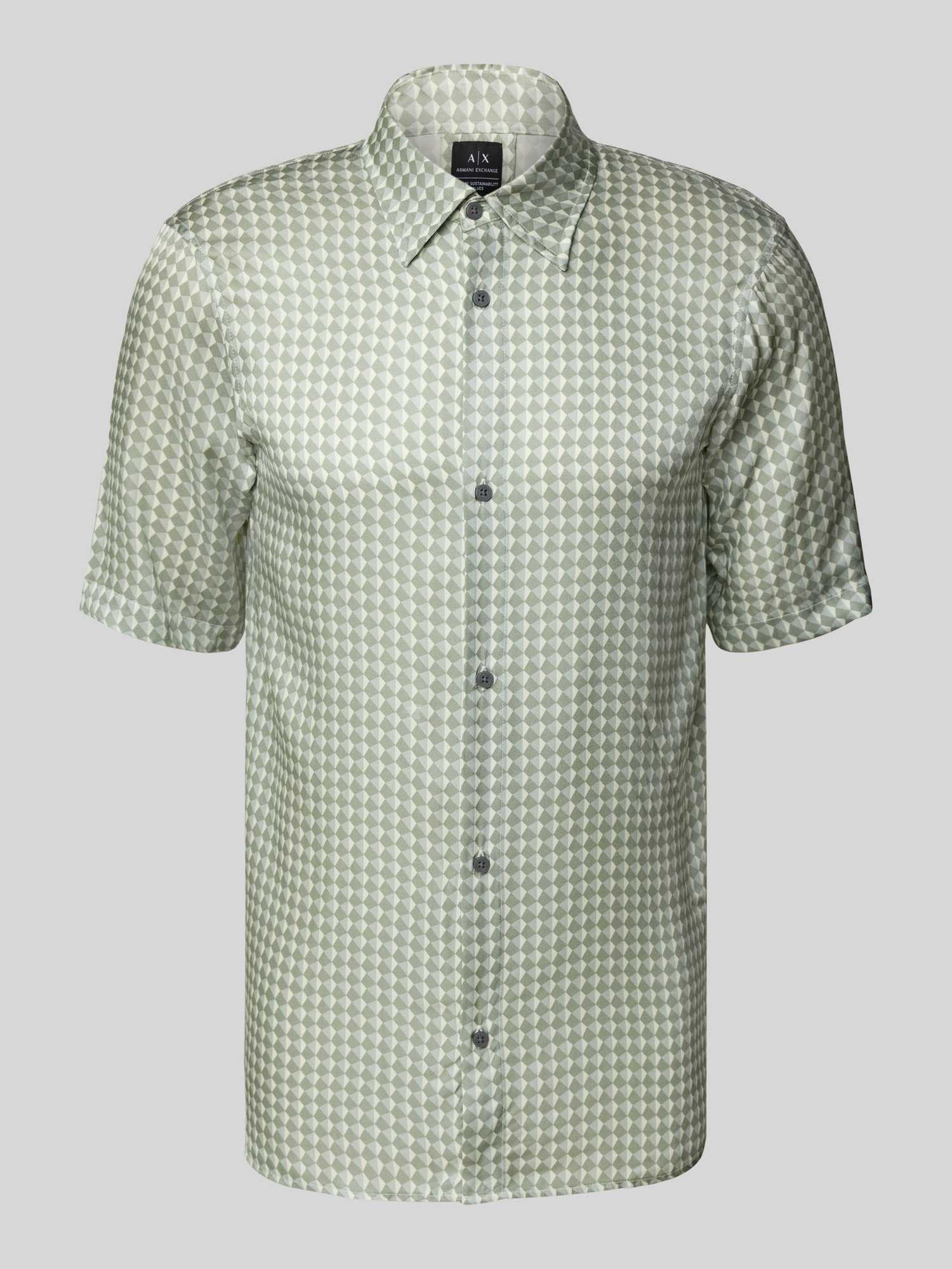Armani Exchange Heren Casual Overhemden In Groen Maat Extra Large 