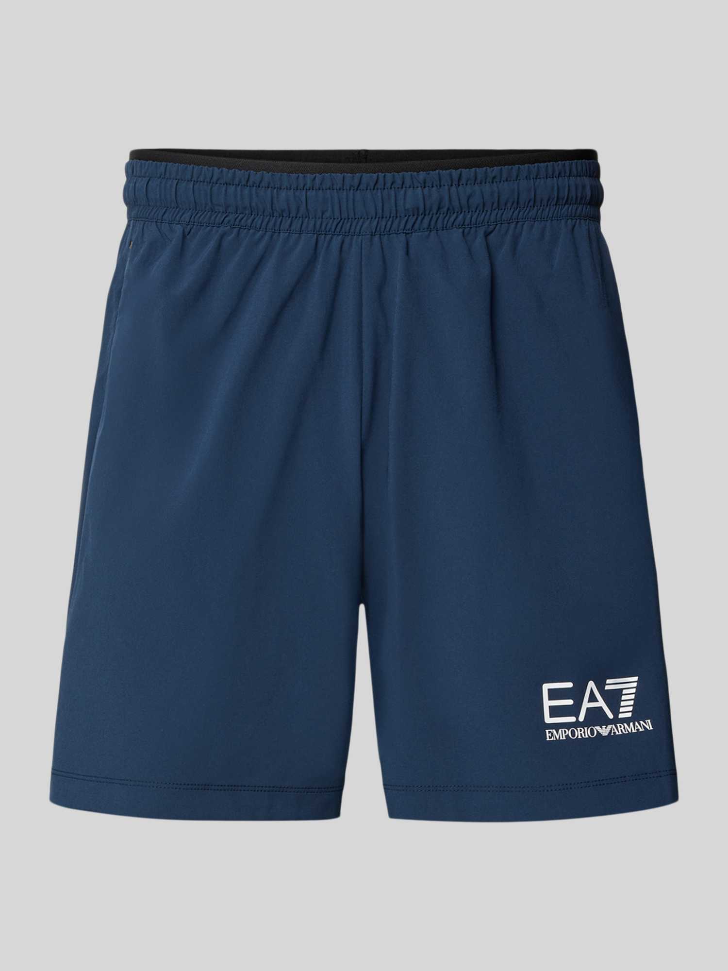 Ea7 Emporio Armani Herren Dunkelblau Shorts Mit Logo Und Elastischem Bund Extra Groß