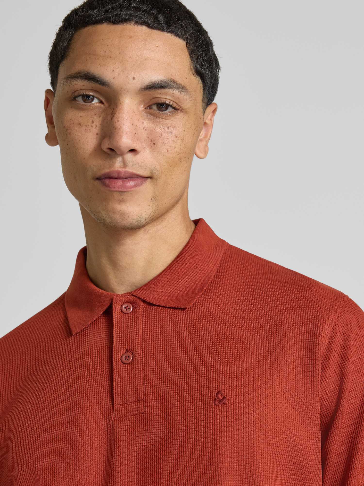 JACK & JONES - Herren - Poloshirt - M - Rostrot - Bild 2
