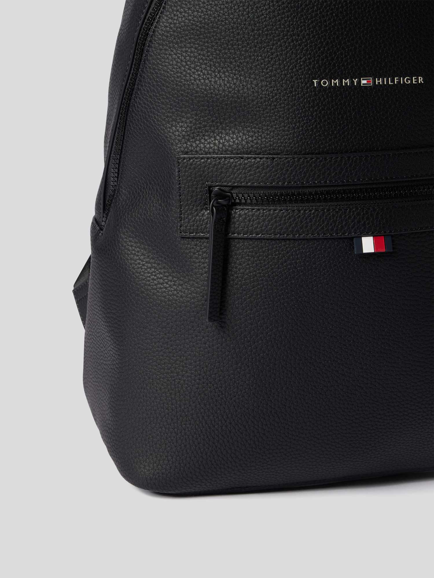 Tommy Hilfiger Herren Schwarz Rucksack Essential Pu Backpack Am0am09503 - Image 9