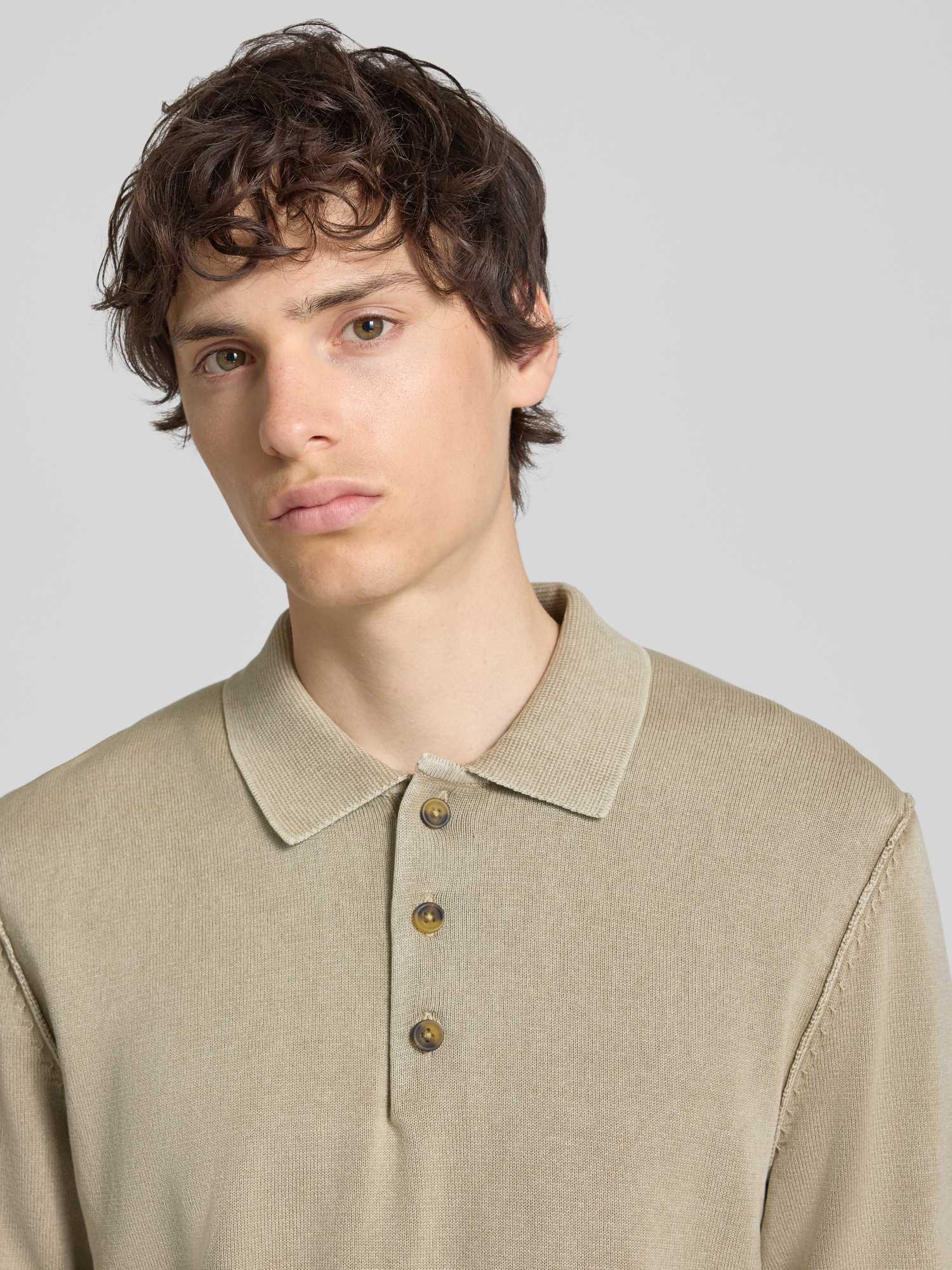 Only & Sons Herren Poloshirt - Baumwolle - Beige - L - Bild 2
