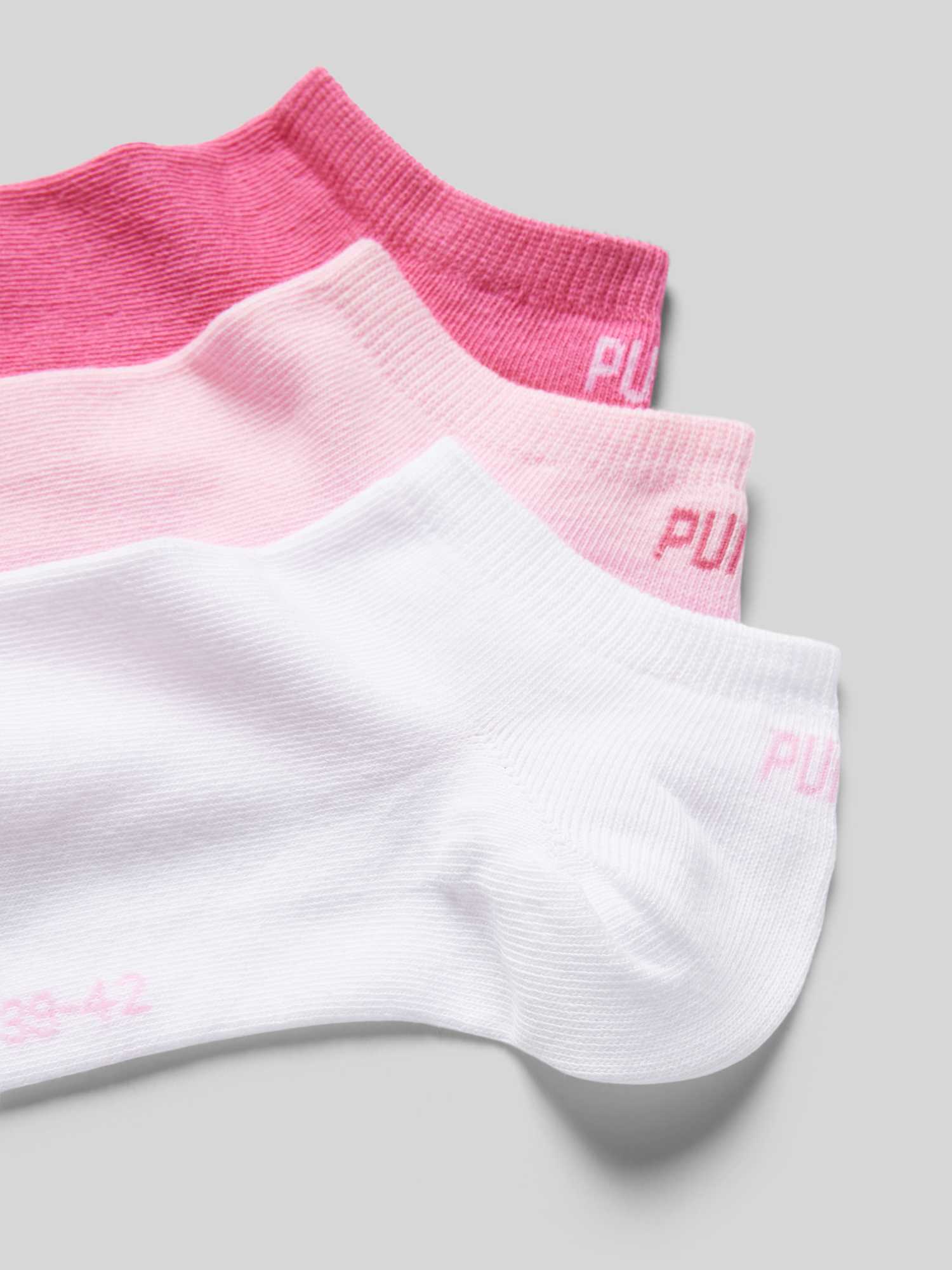 Puma Rosa 3P Sneaker Socks /Weiß Gr 39/42 - Bild 3