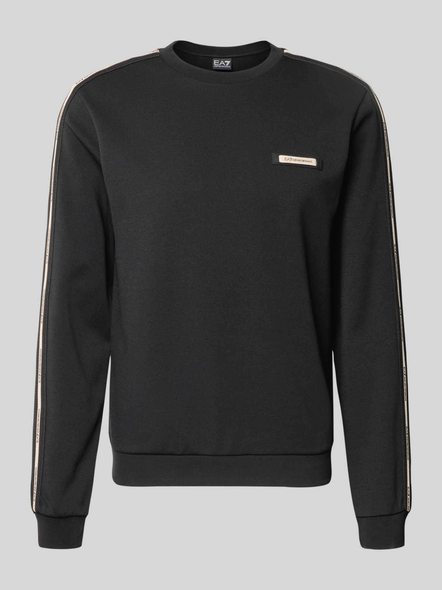 sweatshirt met label-details en ronde hals