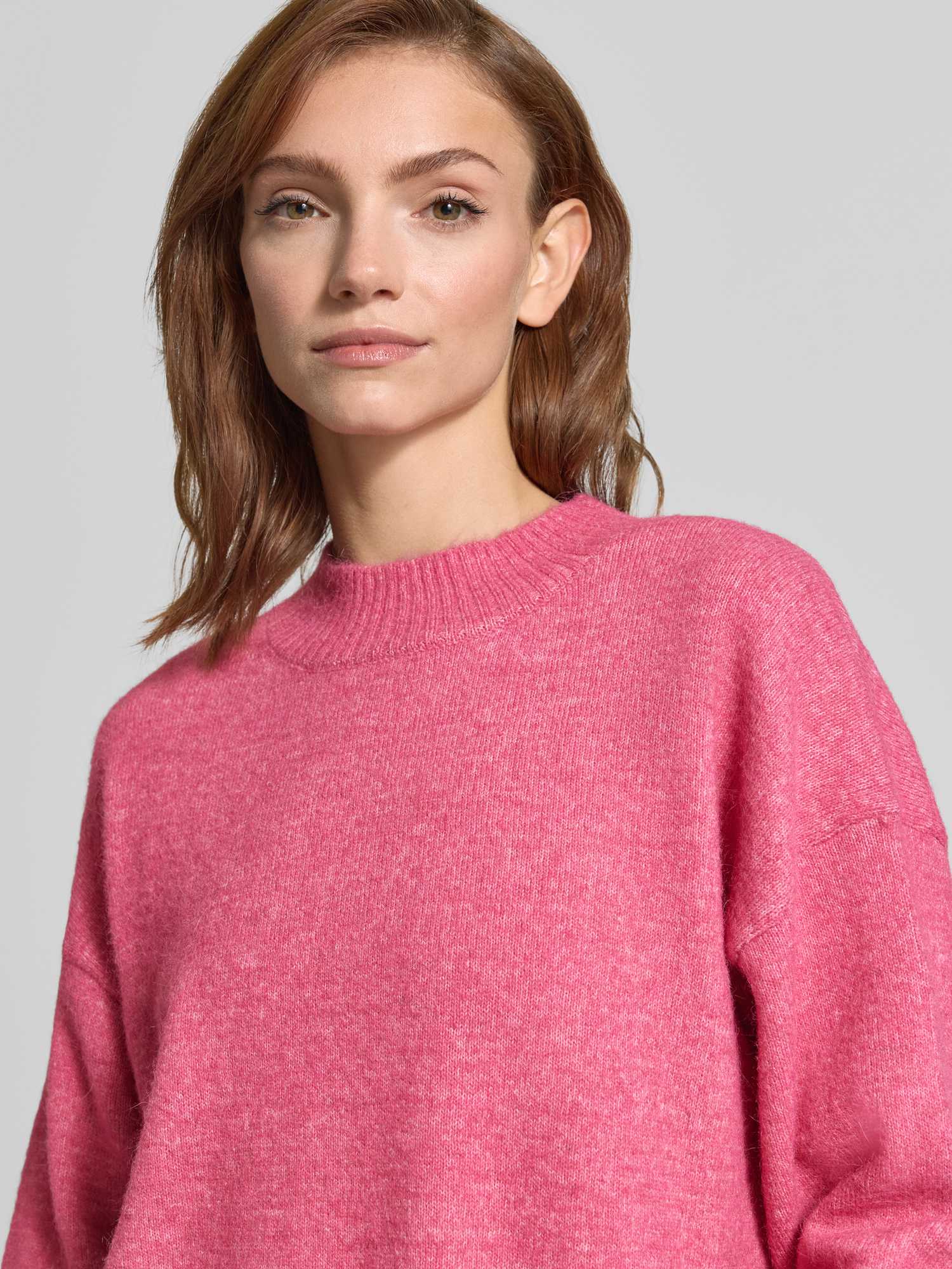 VAN GRAAF Ichi Damen Altrosa Strickpullover Langarm Ihsage Pink, Klein - Bild 4