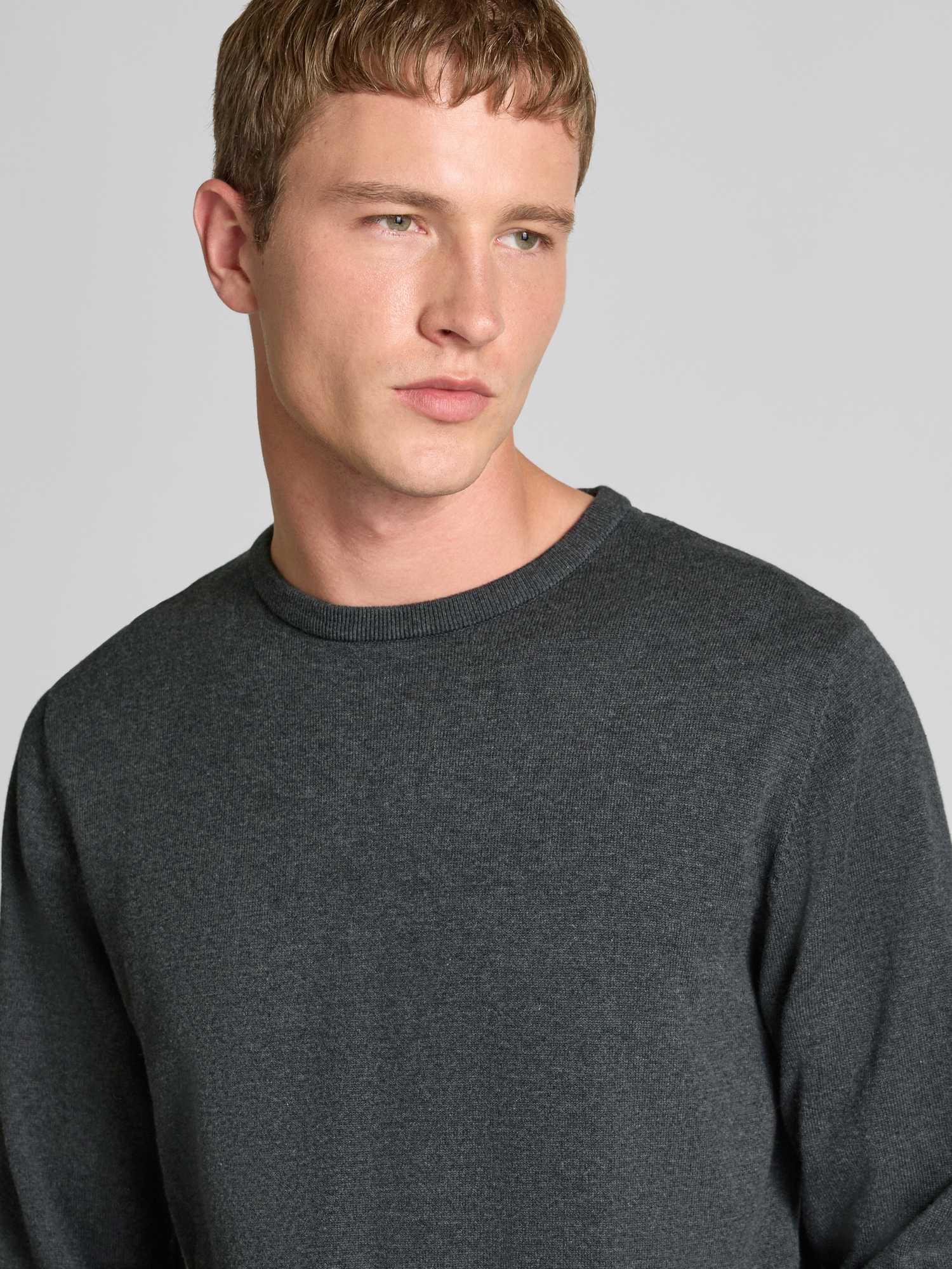 Jack & Jones Grau Rundhals-Pullover Basic - Bild 10