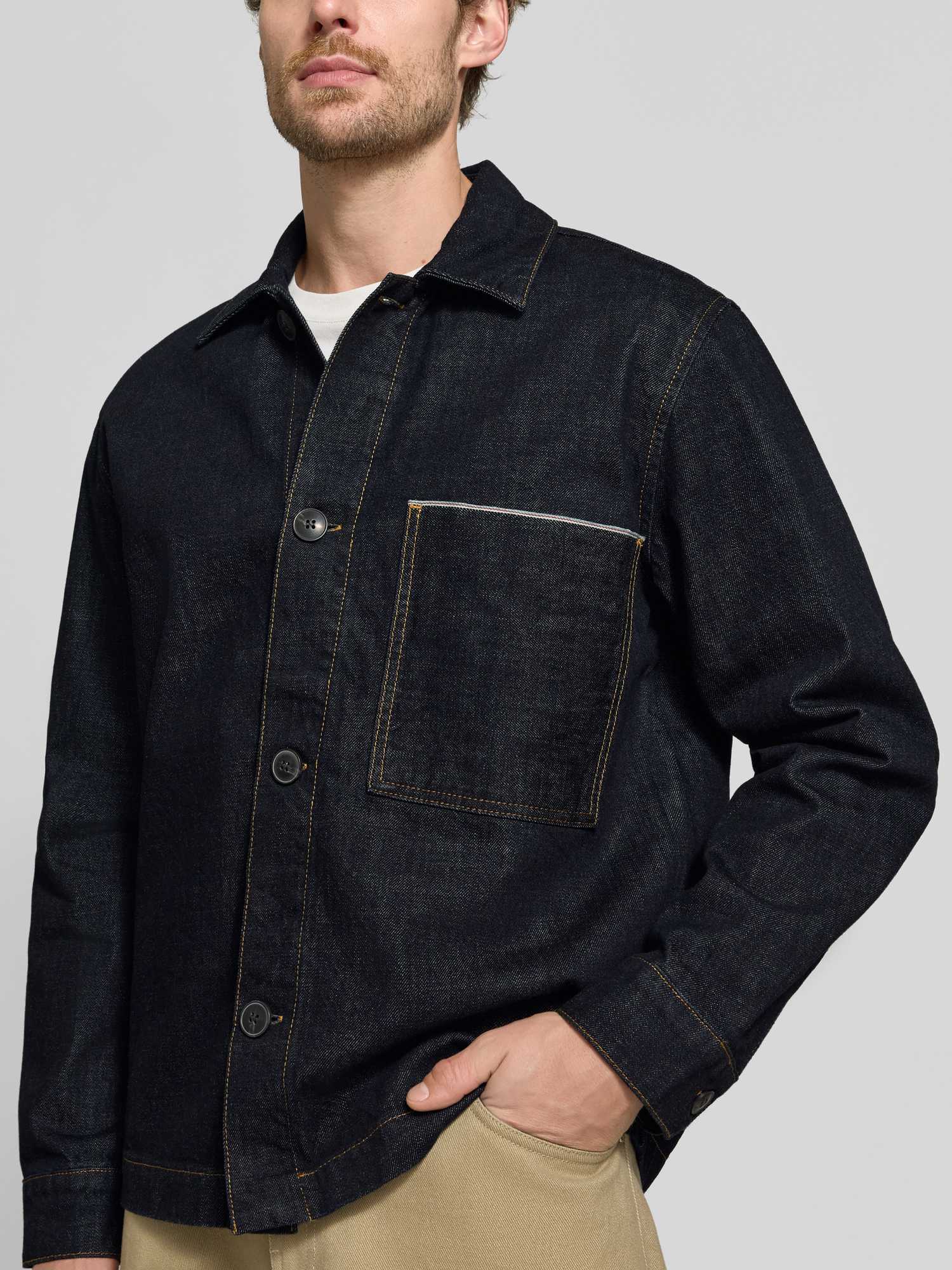 Selected Men - Slmregular Joe Selvedge 804 Db Jacket Dark Blue Denim - Gr. - L - Bild 3