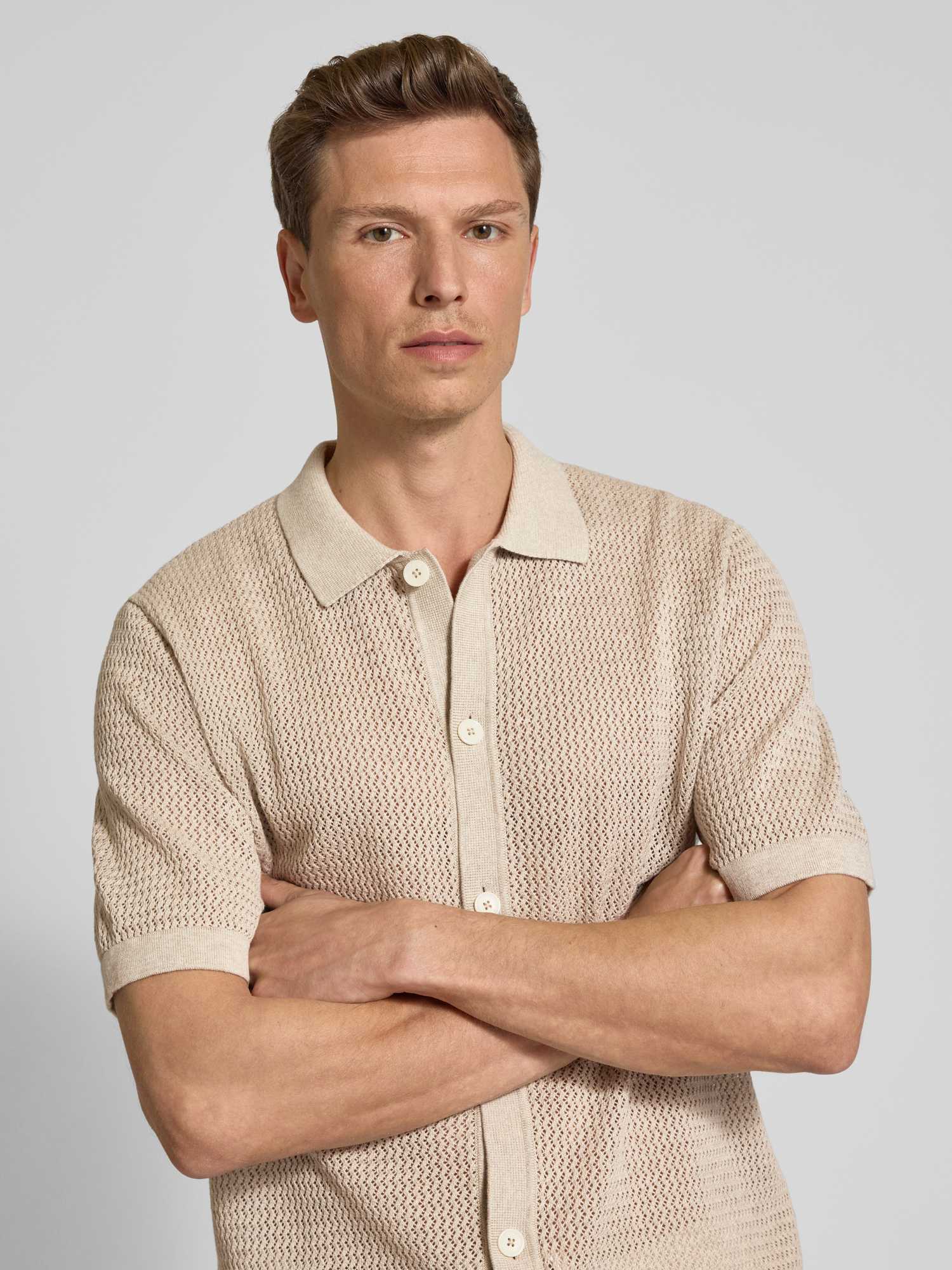 Jack & Jones Premium Herren Freizeithemden Beige Gr. Groß - Bild 3