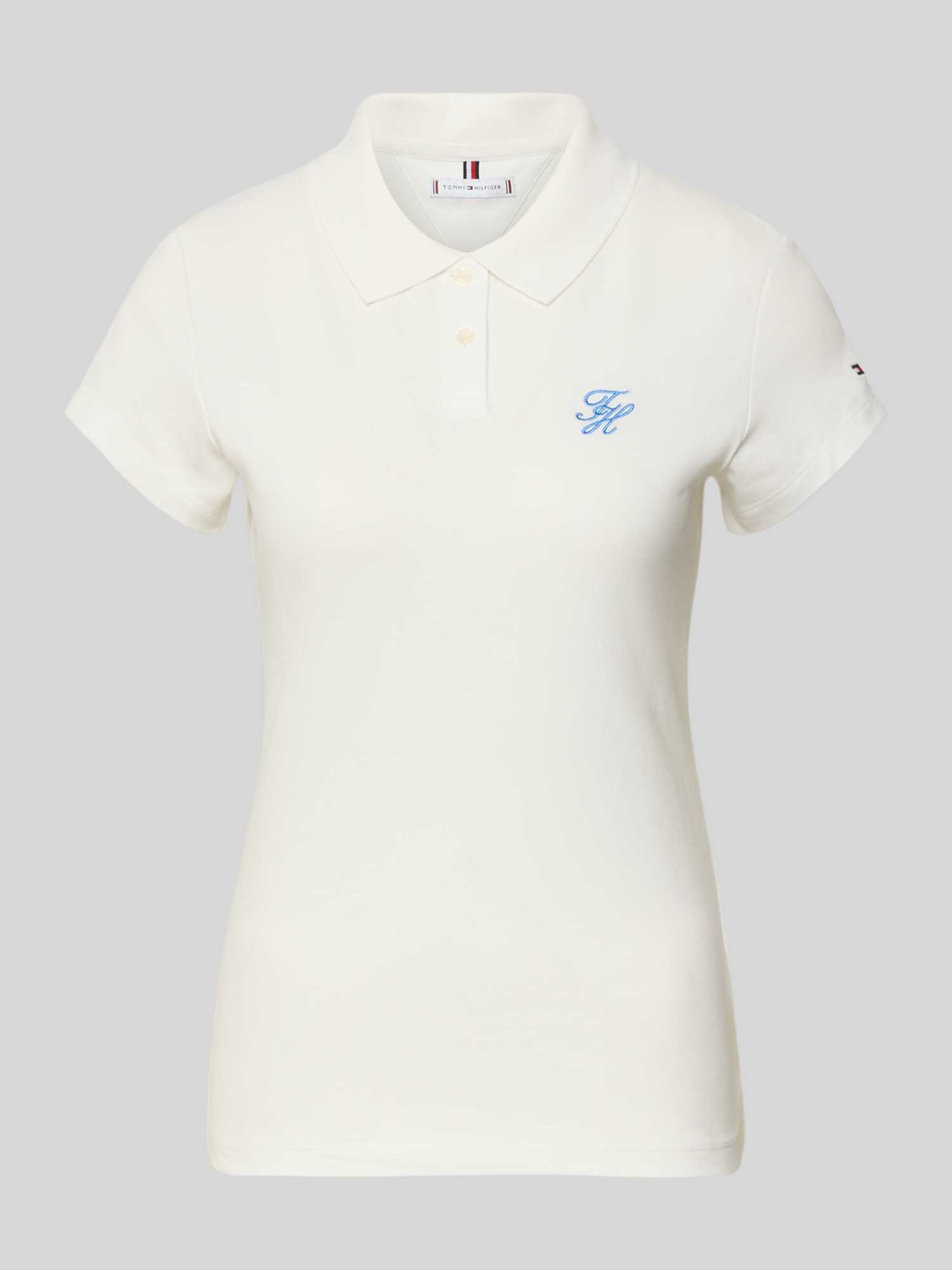 Slim fit Poloshirt van Katoenmix