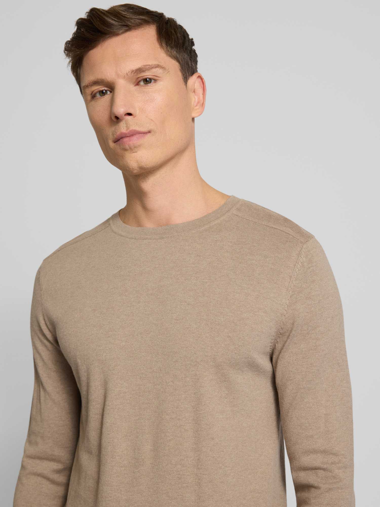 Selected Homme - Slhberg Crew Neck Noos - Knitwear - Herren - Beige - L - Bild 8