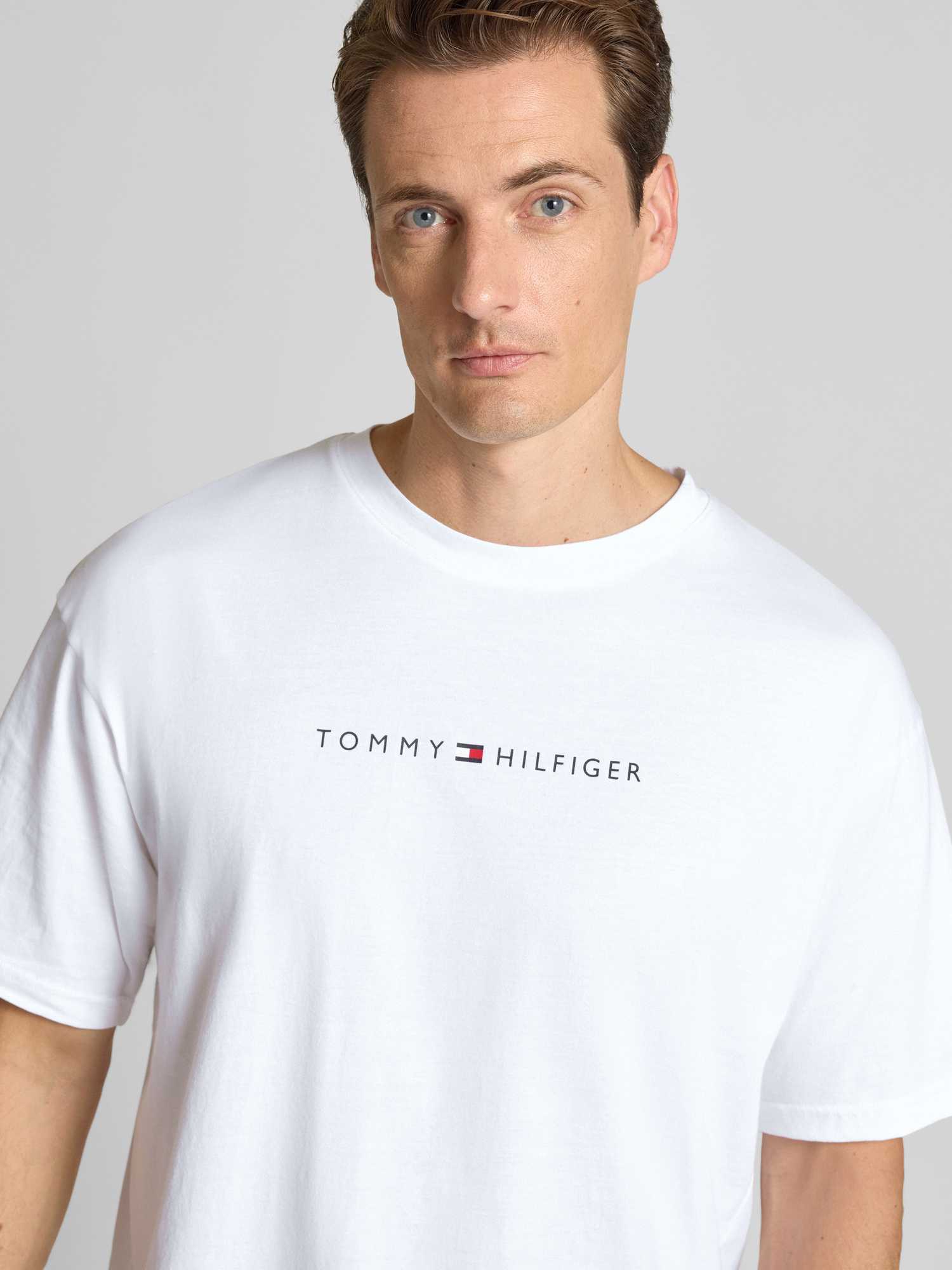 Tommy Hilfiger Herren T-Shirt Baumwolle Weiss XL - Bild 3