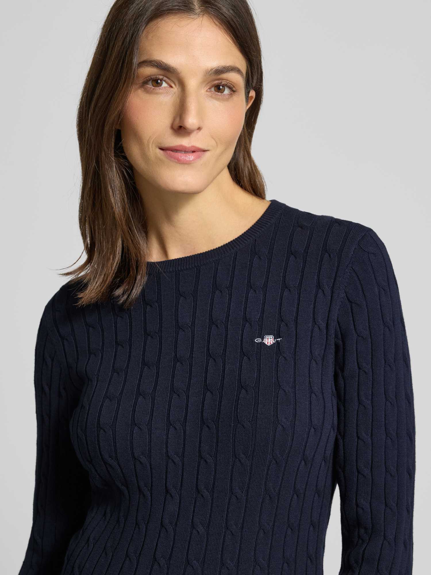 Gant Cable Knit Logo Sweater - Bild 10