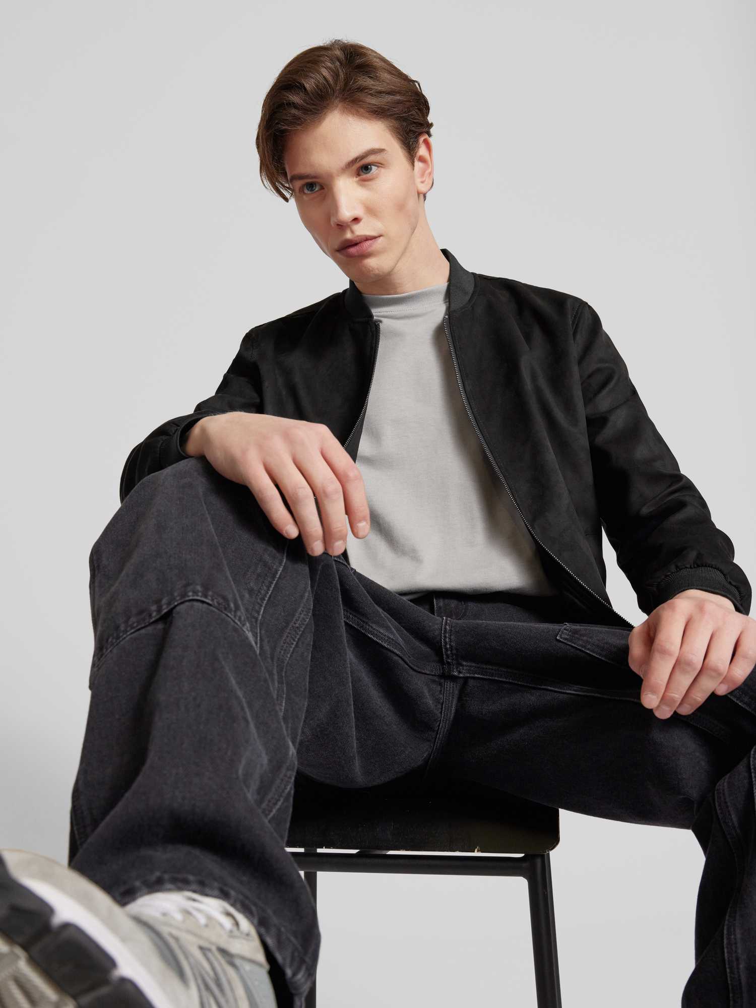 Only&Sons - Onslucas Fake Suede Bomber Otw Noos Black - Gr. - M - Bild 3