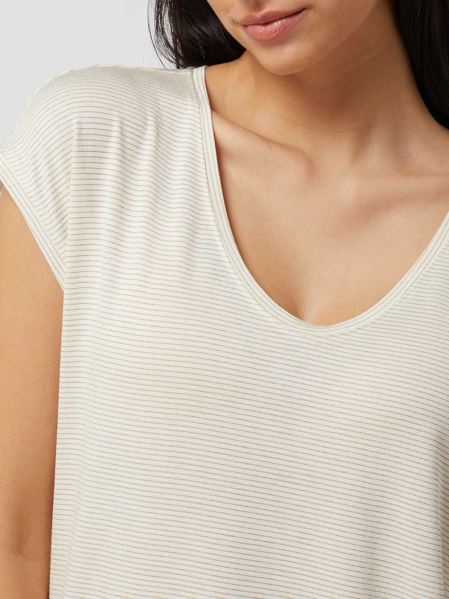 Pieces Damen Weiß T-Shirt Für Billo Lurex - Bild 4
