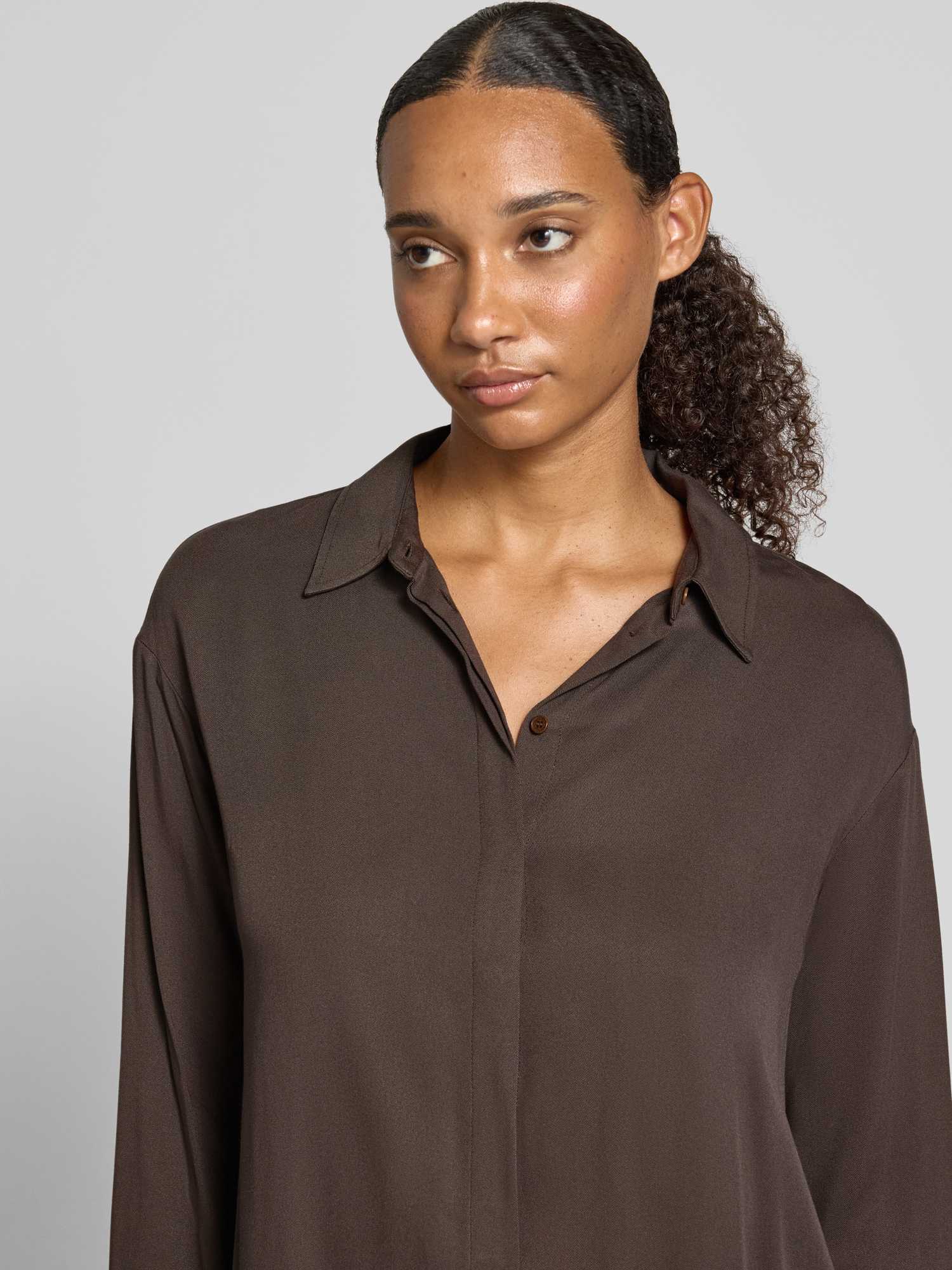 Armedangels Damen Marron Langarm-Bluse Larisaana - Bild 3