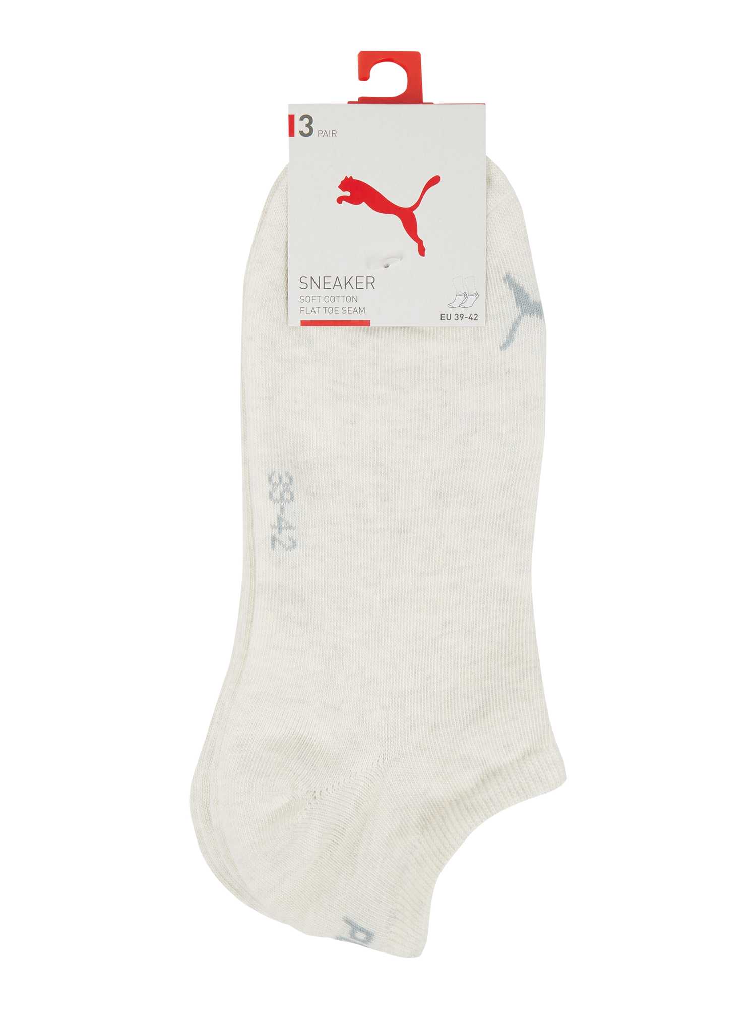 Puma 3P Sneaker Socks Hellgrau Gr 35/38 - Bild 2