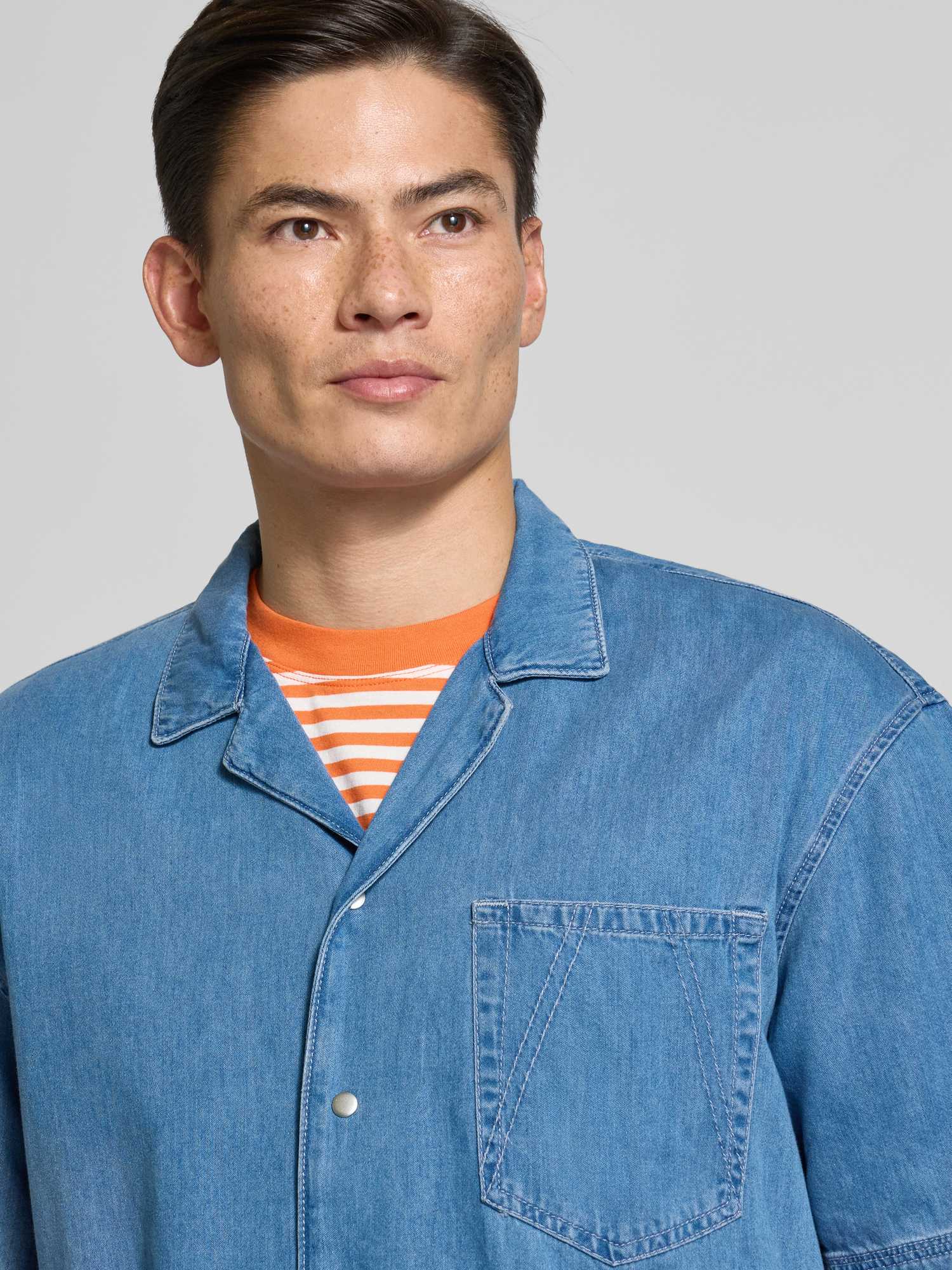 ARMEDANGELS Herren Freizeithemden L Jeansblau Baumwolle Lyocell Mix - Bild 2