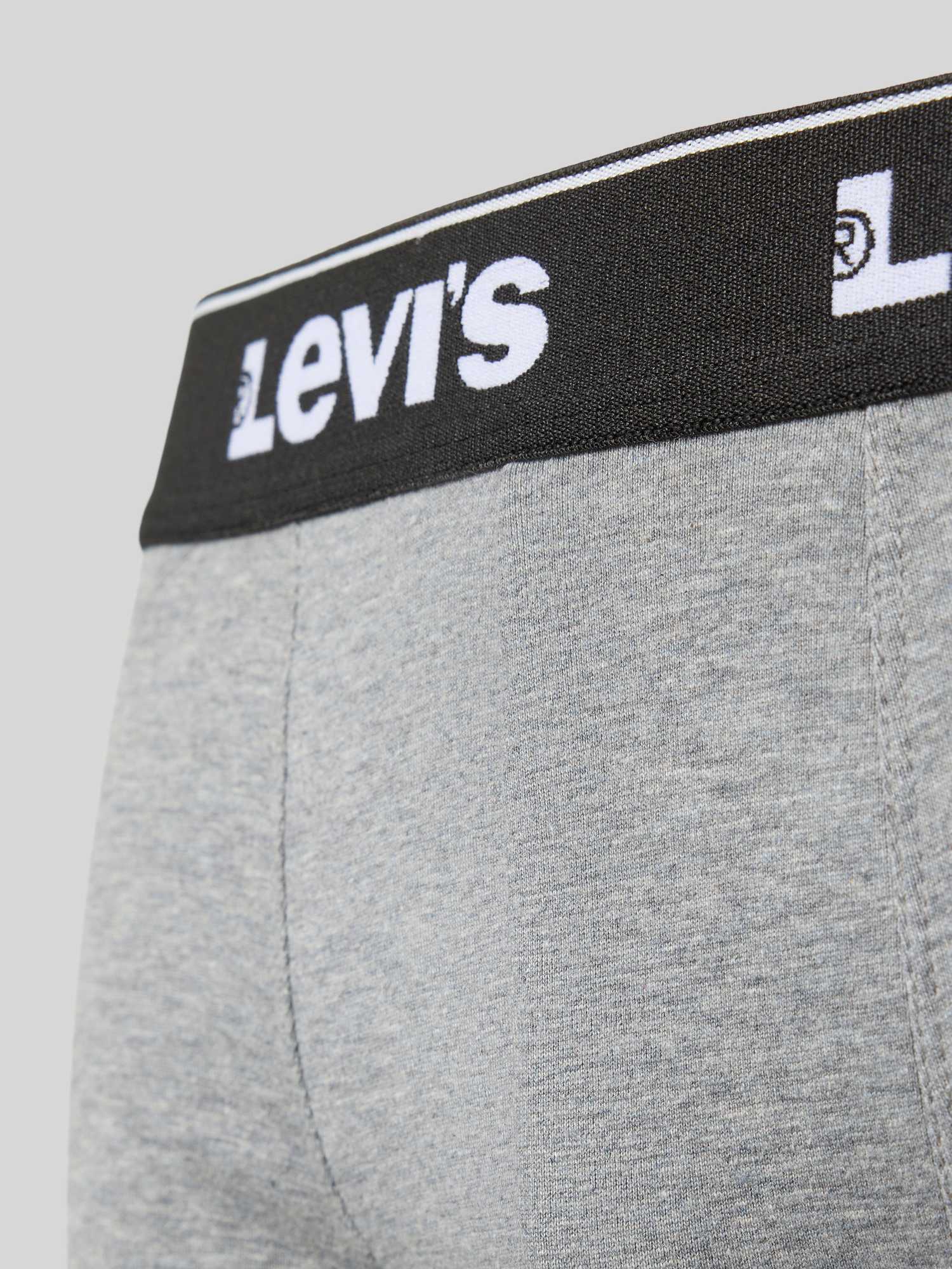 Levi's Herren Grau Boxershorts "Levis Men Repeat Logo Boxer Brief 3P", Gr. M, ( Combo), Obermaterial: 95% Baumwolle, 5% Elasthan, Körpernah, U... - Image 6