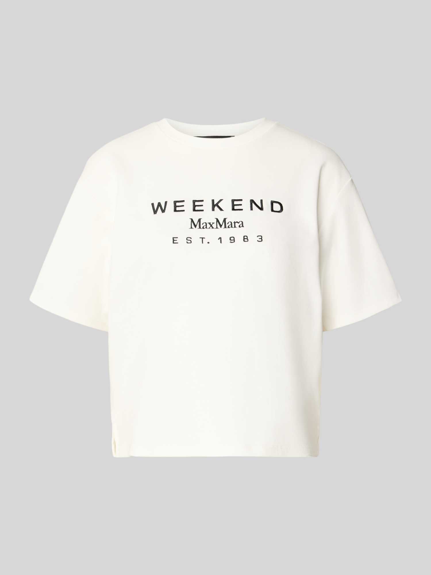 Weekend Max Mara Dames T-Shirts In Wit/Beige Maat Medium