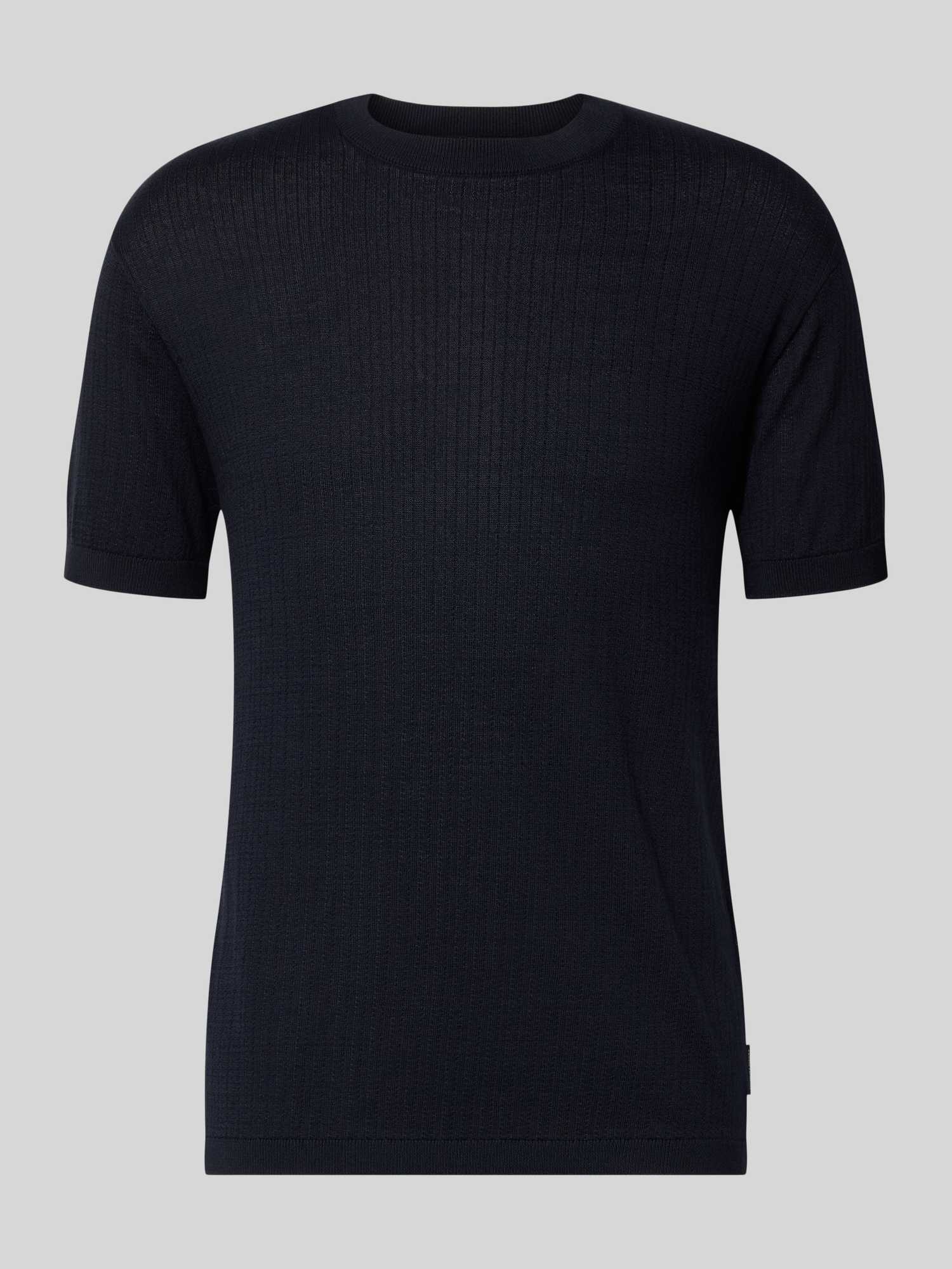 gebreid shirt met ronde hals