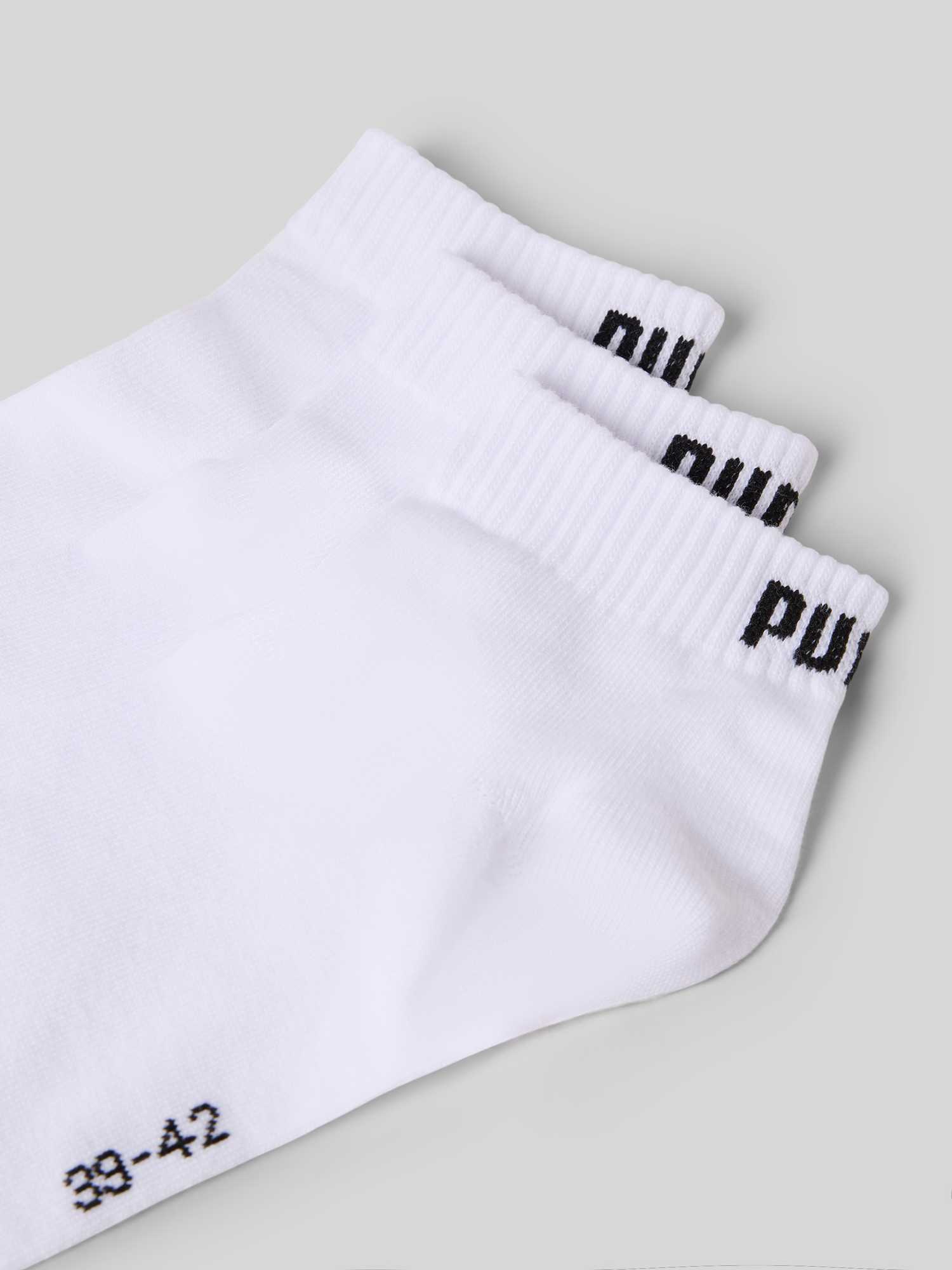 Puma Herren Socken Unisex Quarter Plain 3P White - Gr. - 36.5 - Bild 8