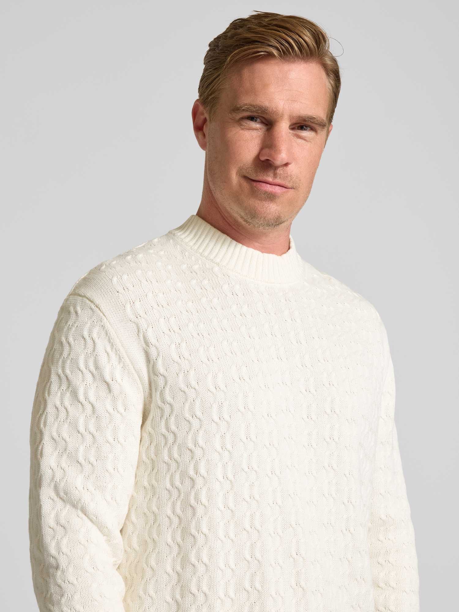 Selected Herren Pullover Beige Gr. Mittel - Bild 4