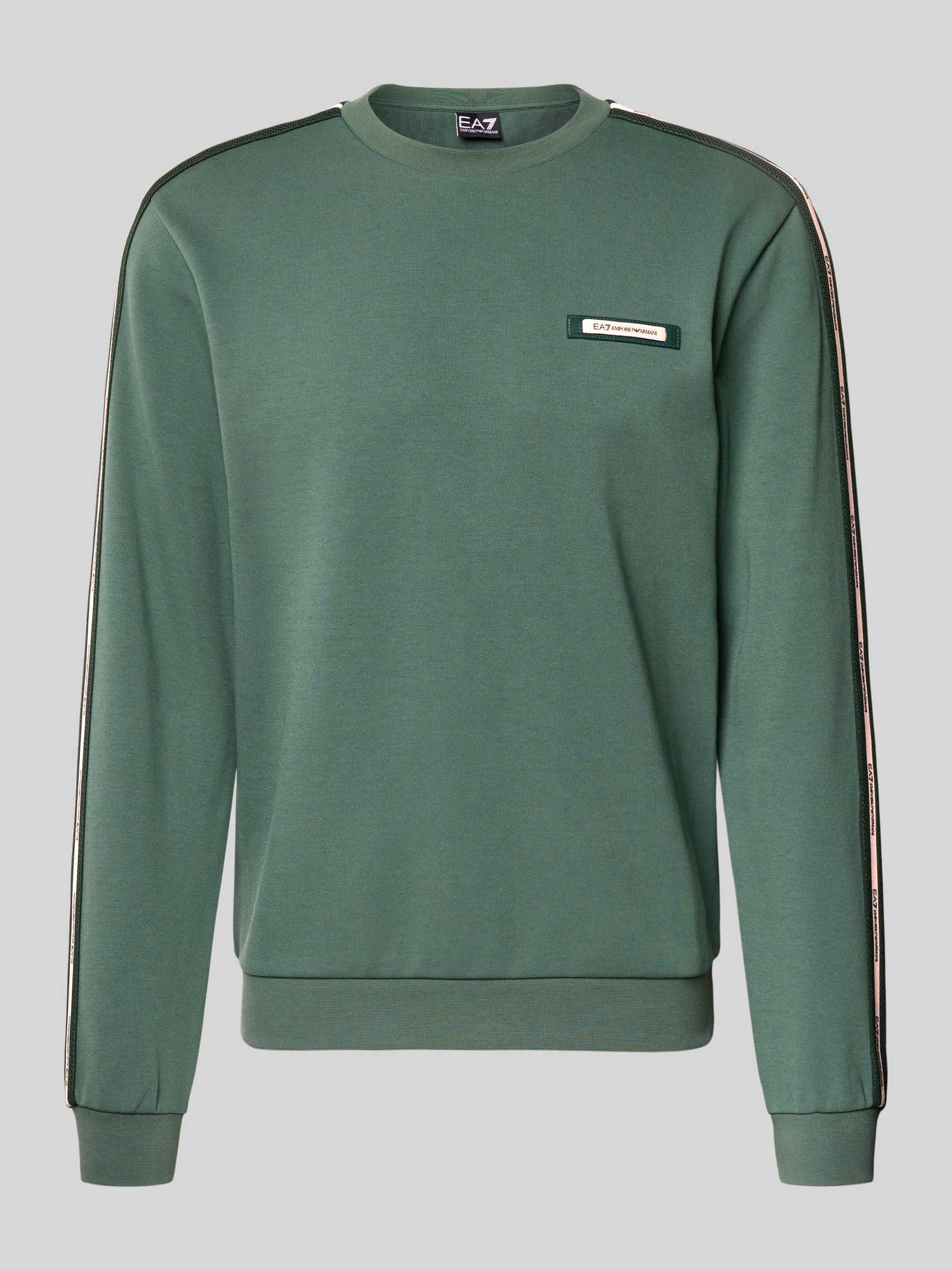 sweatshirt met label-details en ronde hals