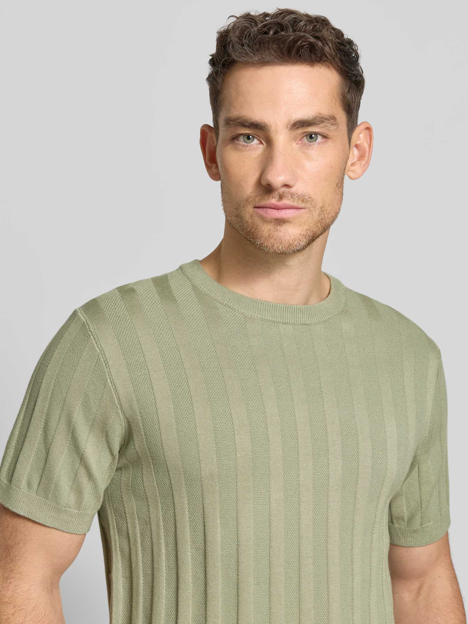 Lindbergh Gestricktes T-Shirt Relaxed Fit - Bild 3