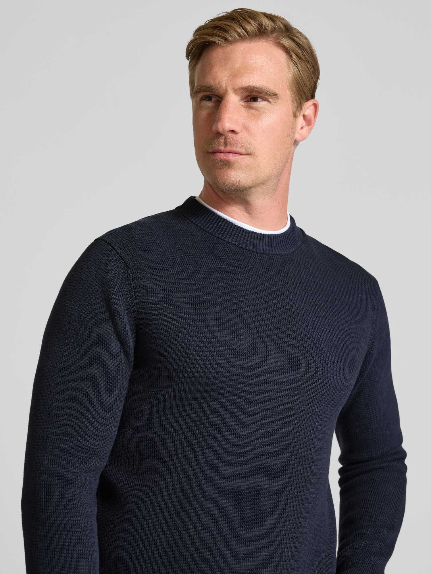 SELETED Homme Herren Slhdane Ls Knit Structure Crew Neck Noos Strickpullover (1er Pack) - Bild 2