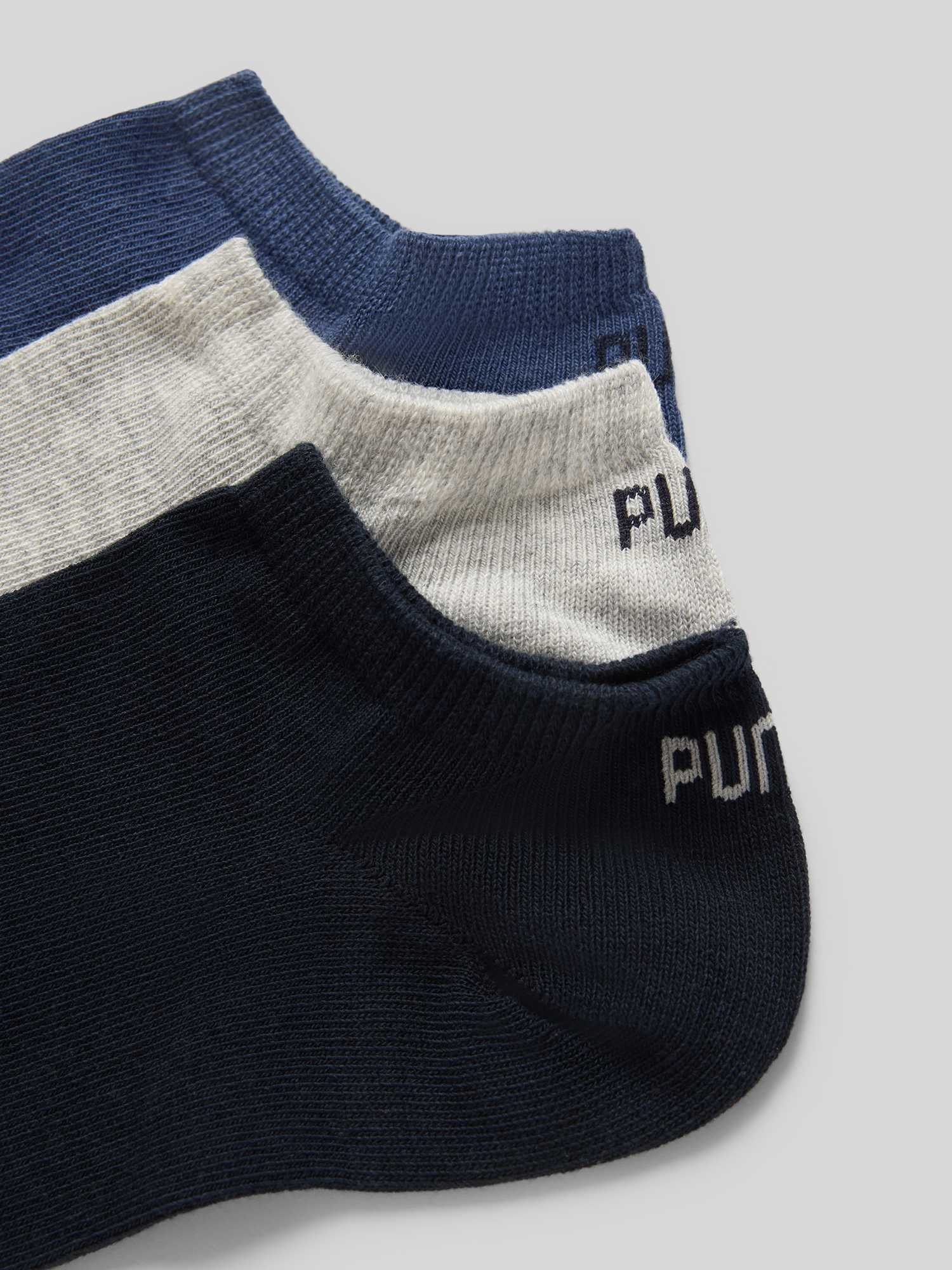 Puma Grau 3P Sneaker Socks Marine/ Gr 39/42 - Bild 5