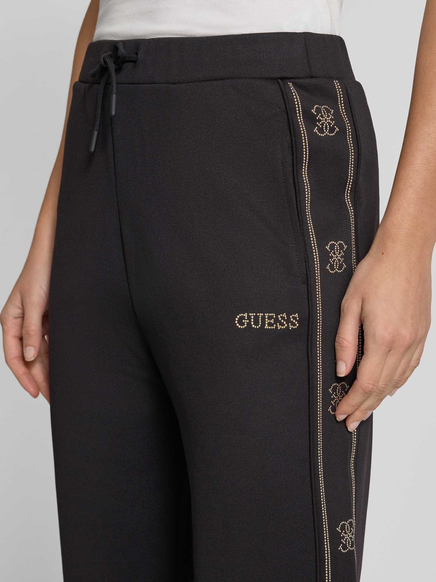 Guess Damen Schwarz Jogginghose V5bb23 Kcx22 Wide Leg - Bild 3
