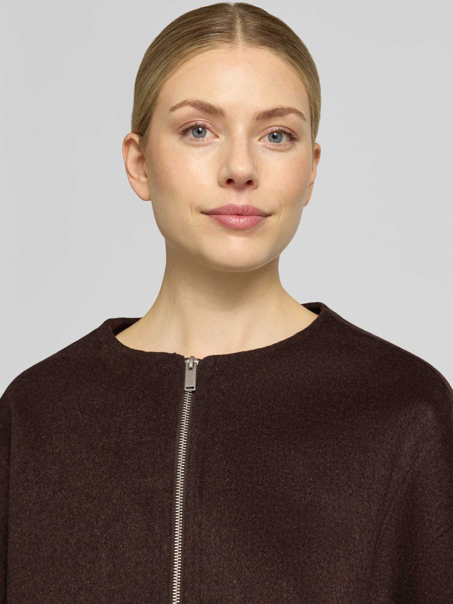 VAN GRAAF Opus Damen Schoko Wolljacke Wolle Braun, Mittel - Bild 3