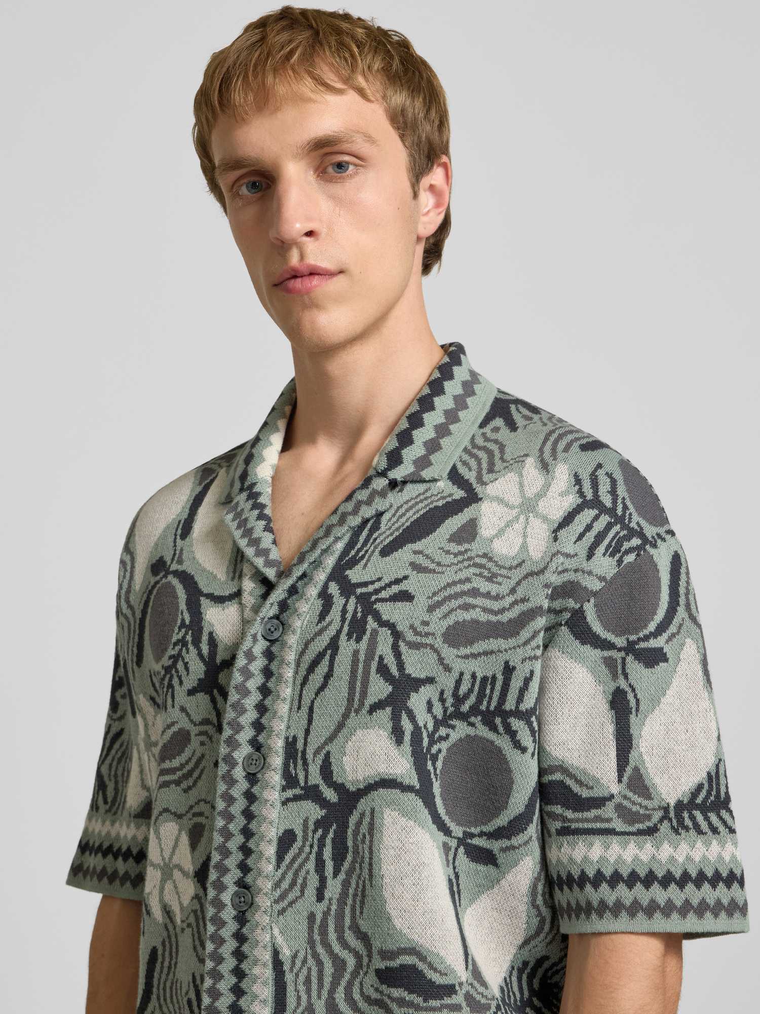 Only & Sons Herren Freizeithemd Relaxed Fit Gr. M Hellgrün - Bild 2