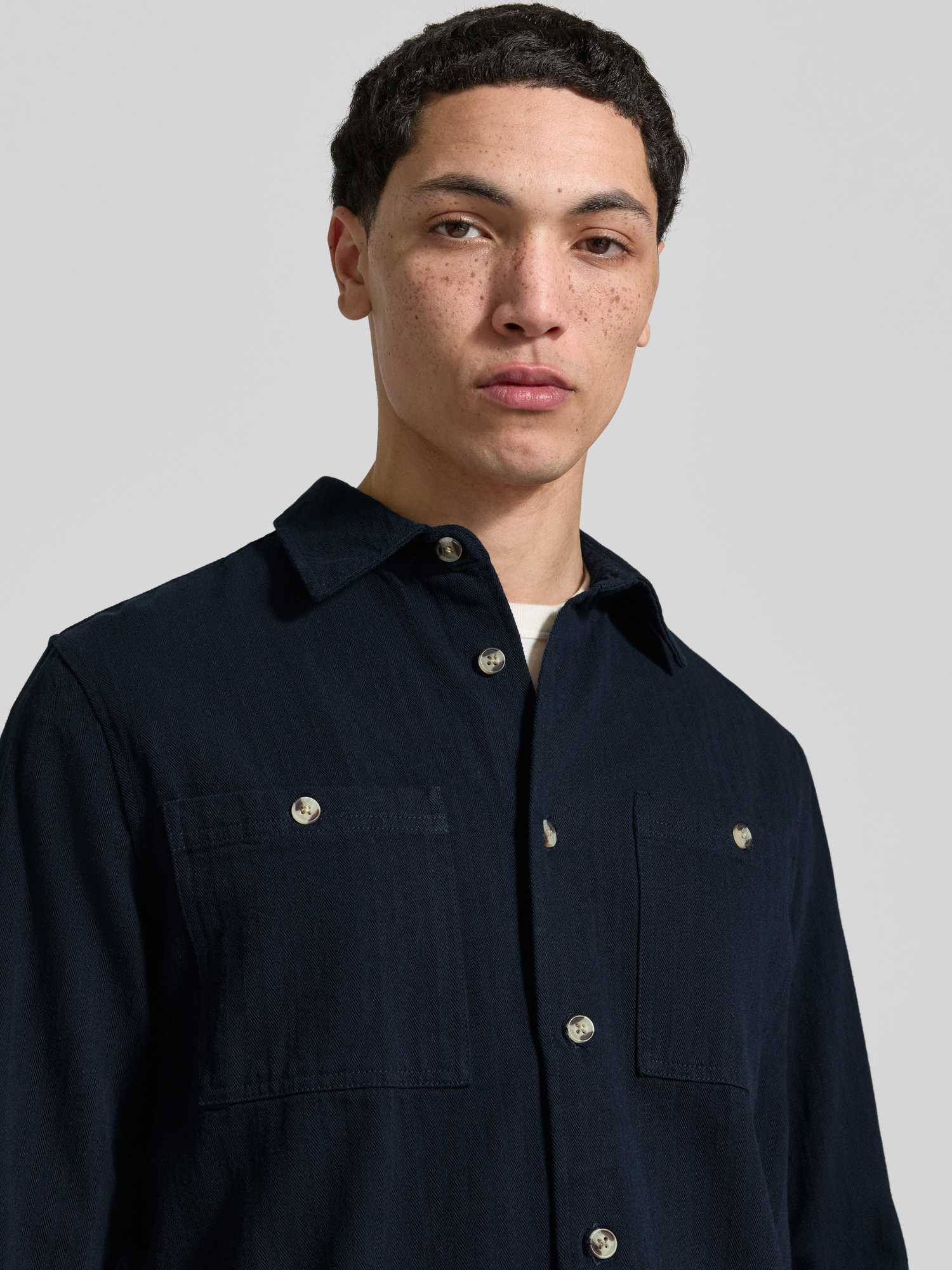 Blend Herren Hemd Regular Fit Marine Größe L - Bild 4