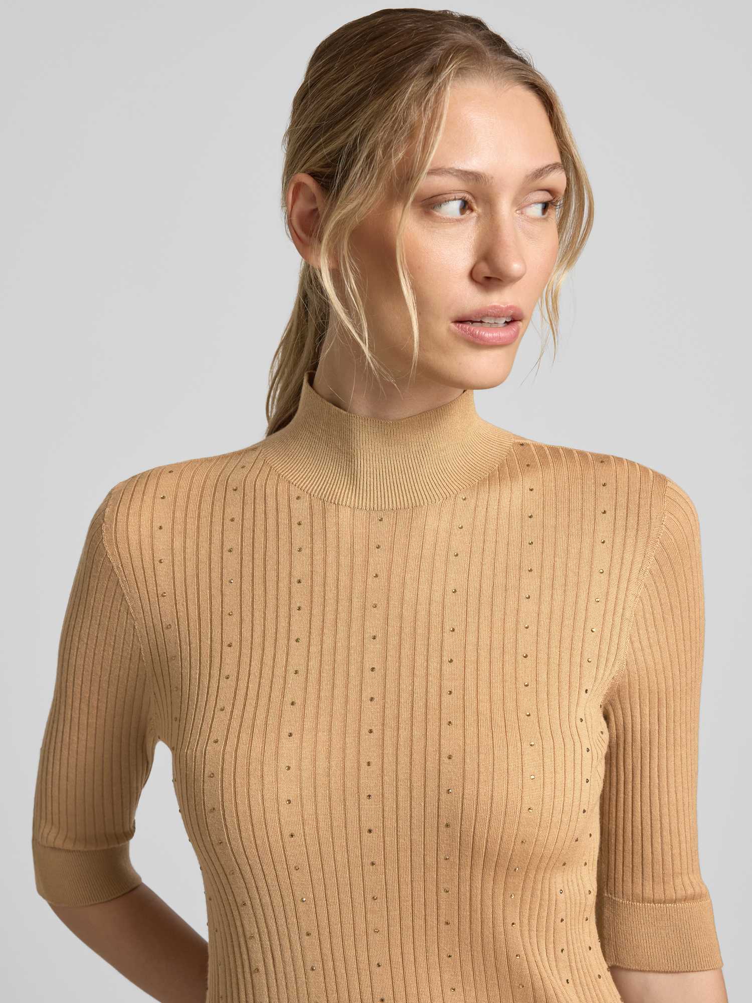 Liu Jo , Damen, Strickwaren, Beige, M - Bild 2